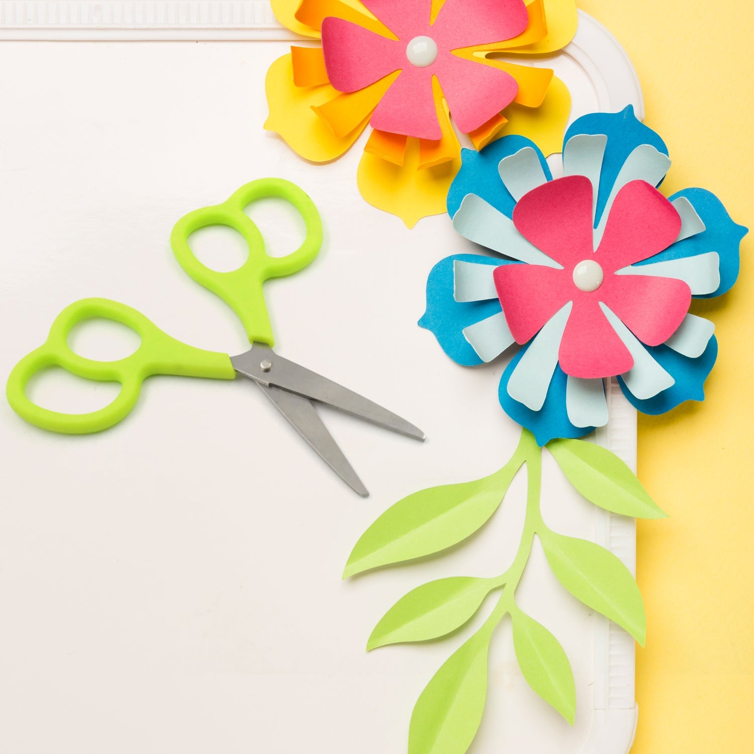 7563 Stainless Steel Double Grip Scissors, Multipurpose | Comfort Grip Handle and Stainless Steel Blades | Paper, Photos, Crafts, All Purpose, Office (1 Pc)