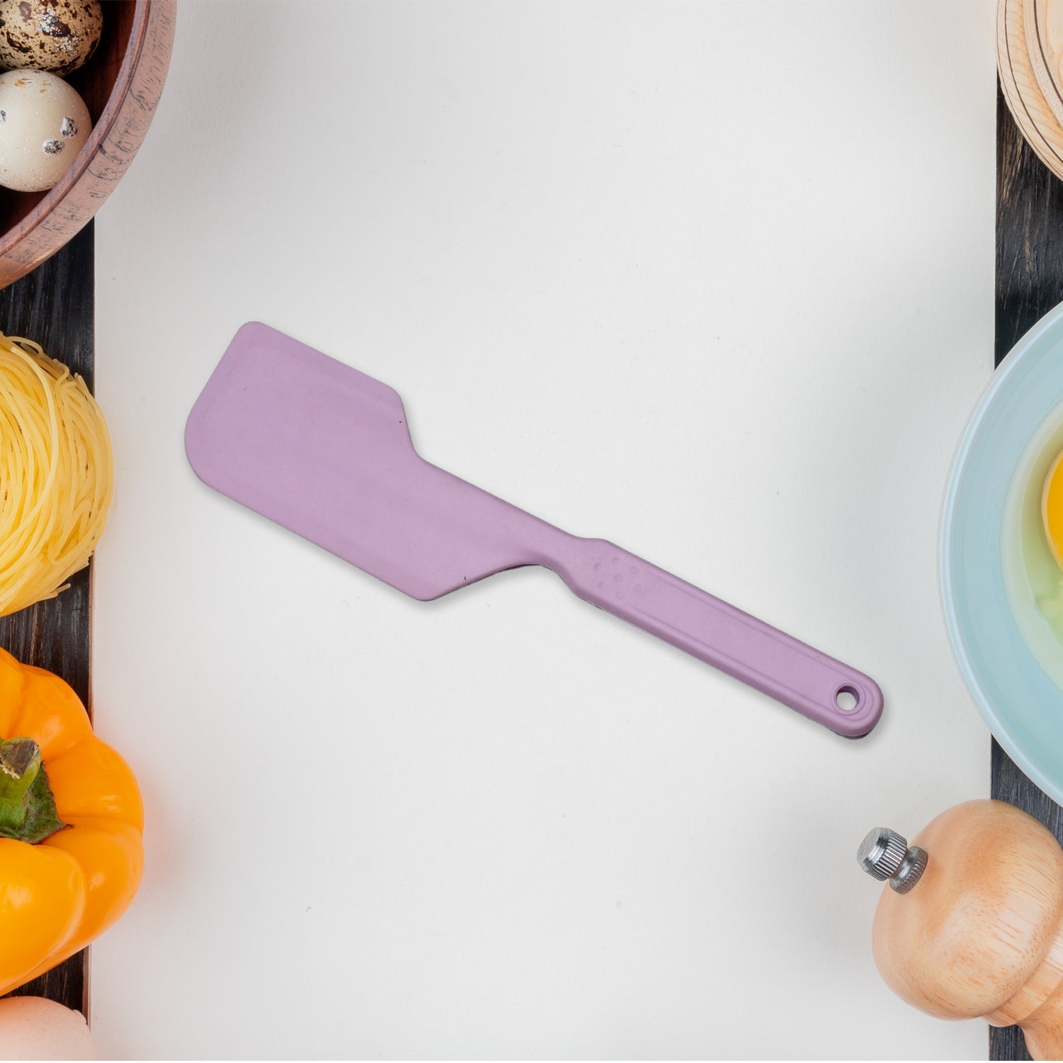 5392 Silicone Spatula Heat-Resistant Cake Decorating Scraper, Mini Spatula Scraper Spreader in Lavender.