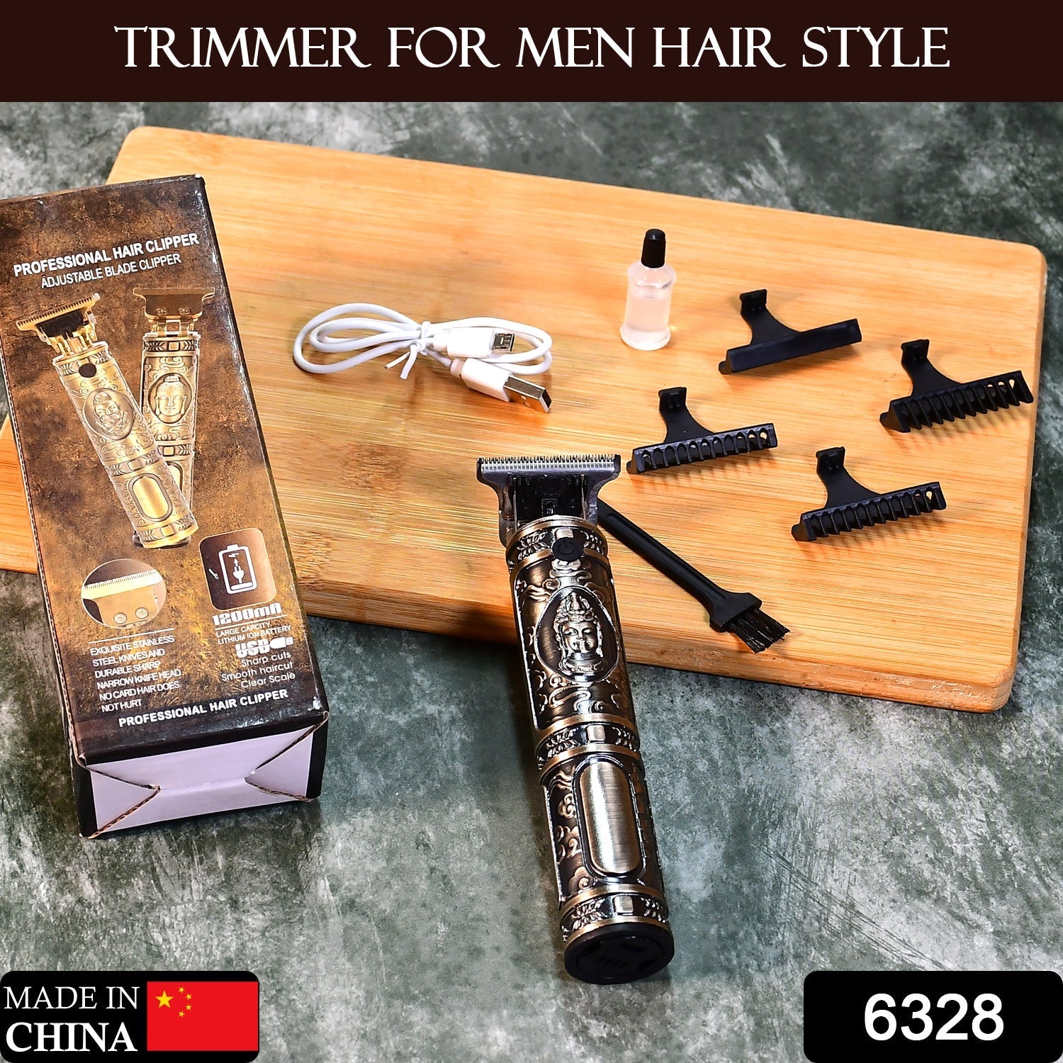 6328 Electric shaving machine dry shaving for men - hair shaving and trimming beard With adjustable blade clipper.