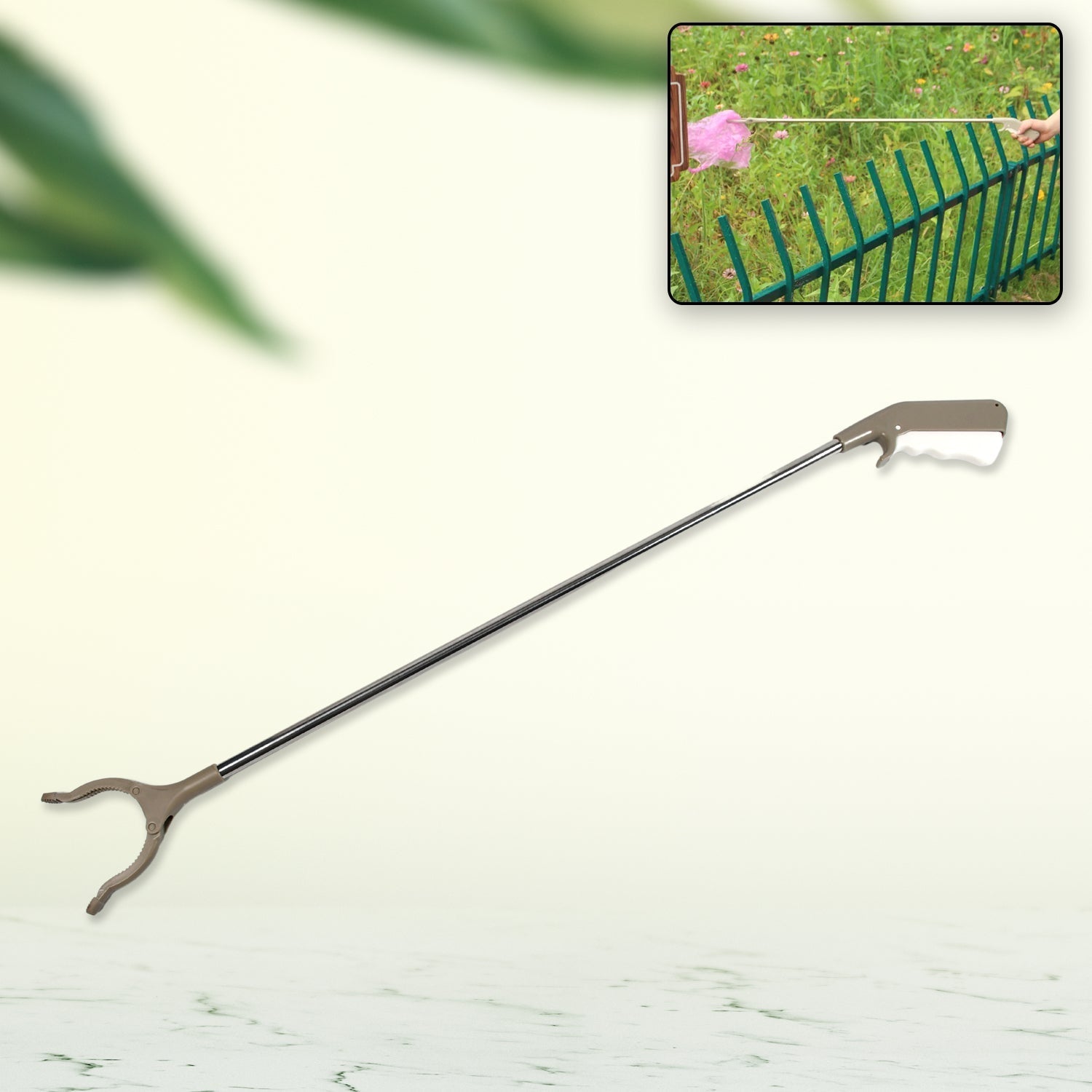 7534 GARBAGE LIFTER TOOL KITCHEN PICKER CLAW PICK UP RUBBISH HELPING HAND TOOL GARBAGE PICKER FLEXIBLE LIGHTWEIGHT TOOL