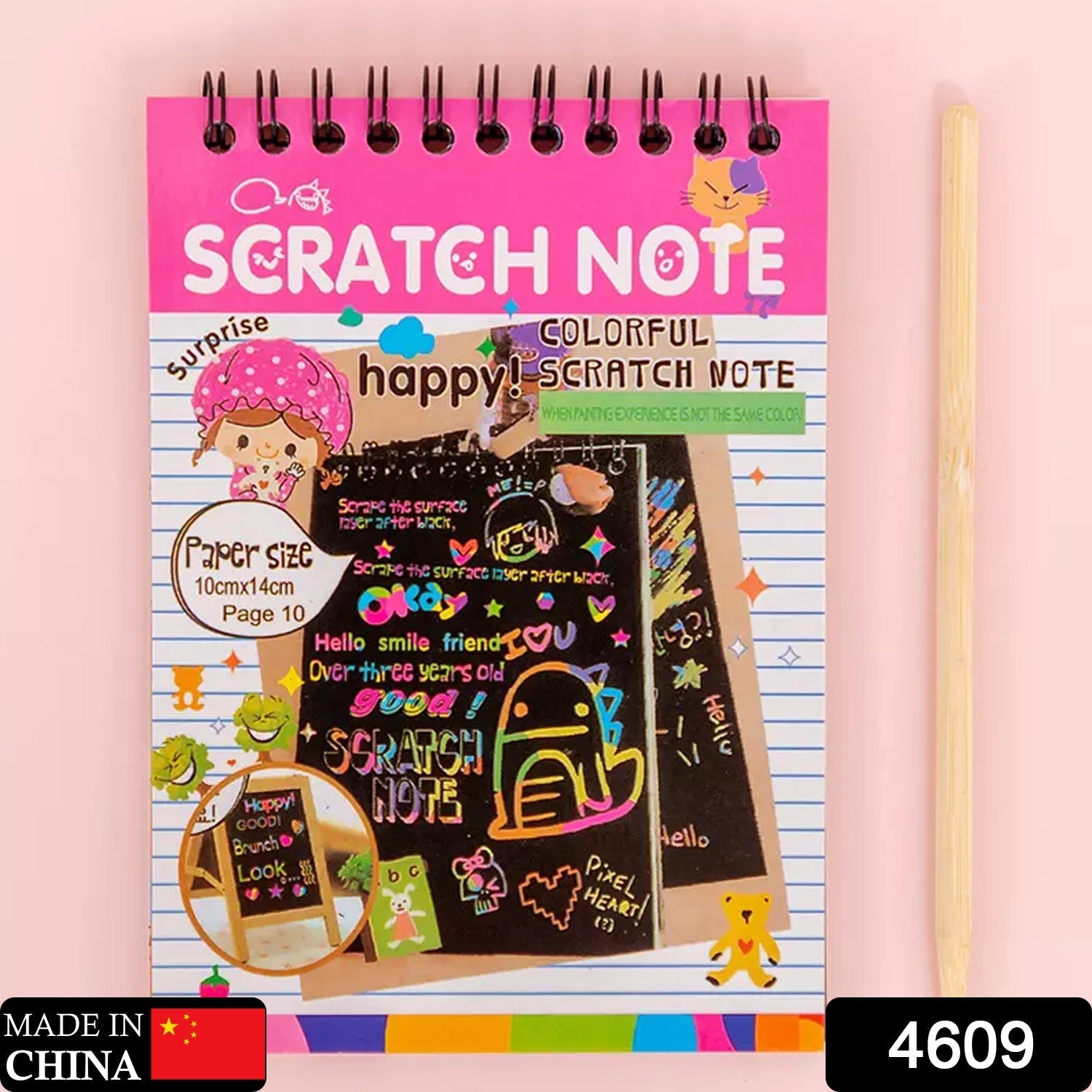 4609 Crafts Rainbow Art Scratch Paper Book Sheets 10 Page ( Pack of 1 )