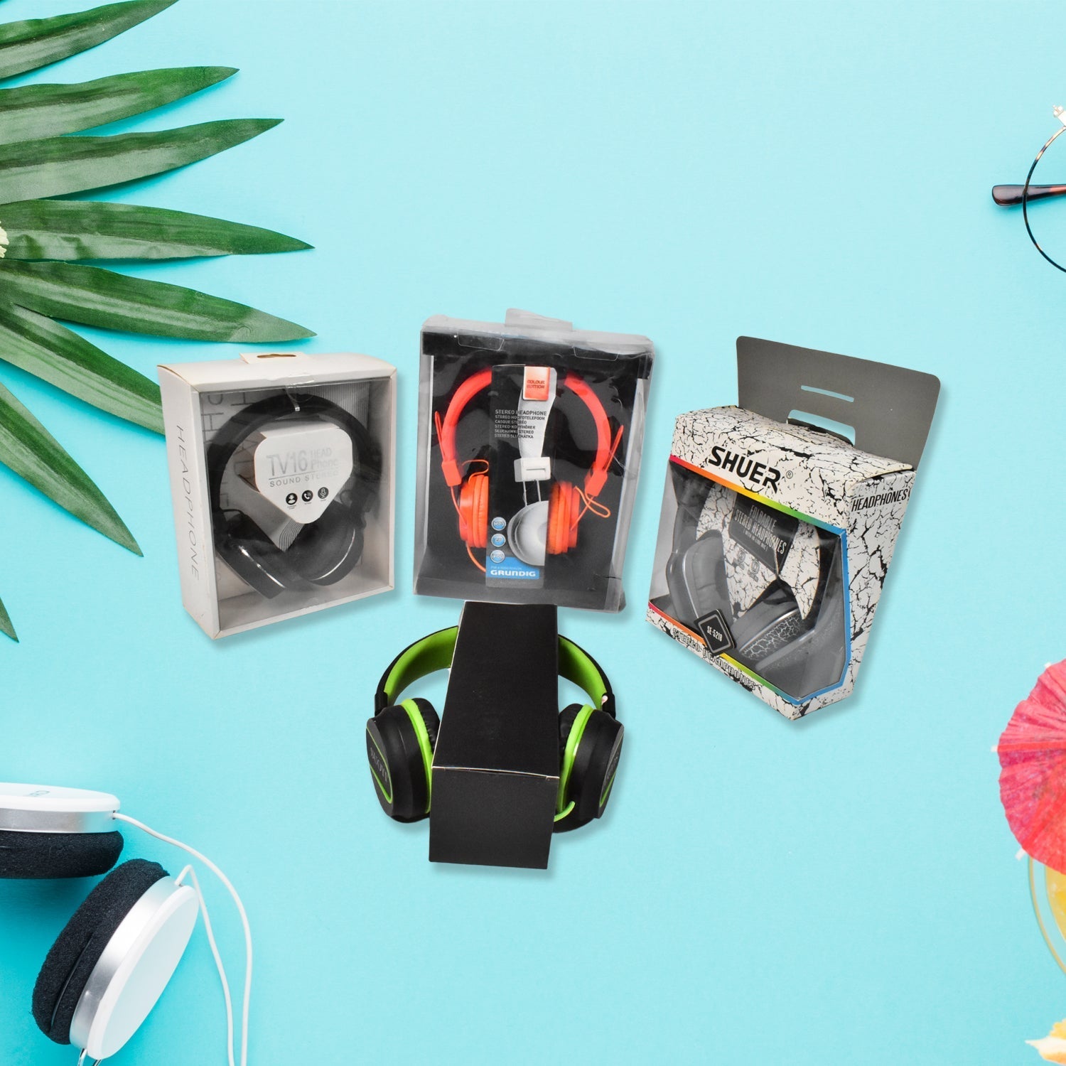 6389 Wired On Ear Headphones With Mic With 3.5 Mm Drivers, In-Built Noise Cancelling, Foldable And Adjustable For Laptop/ Pc / Office / Home