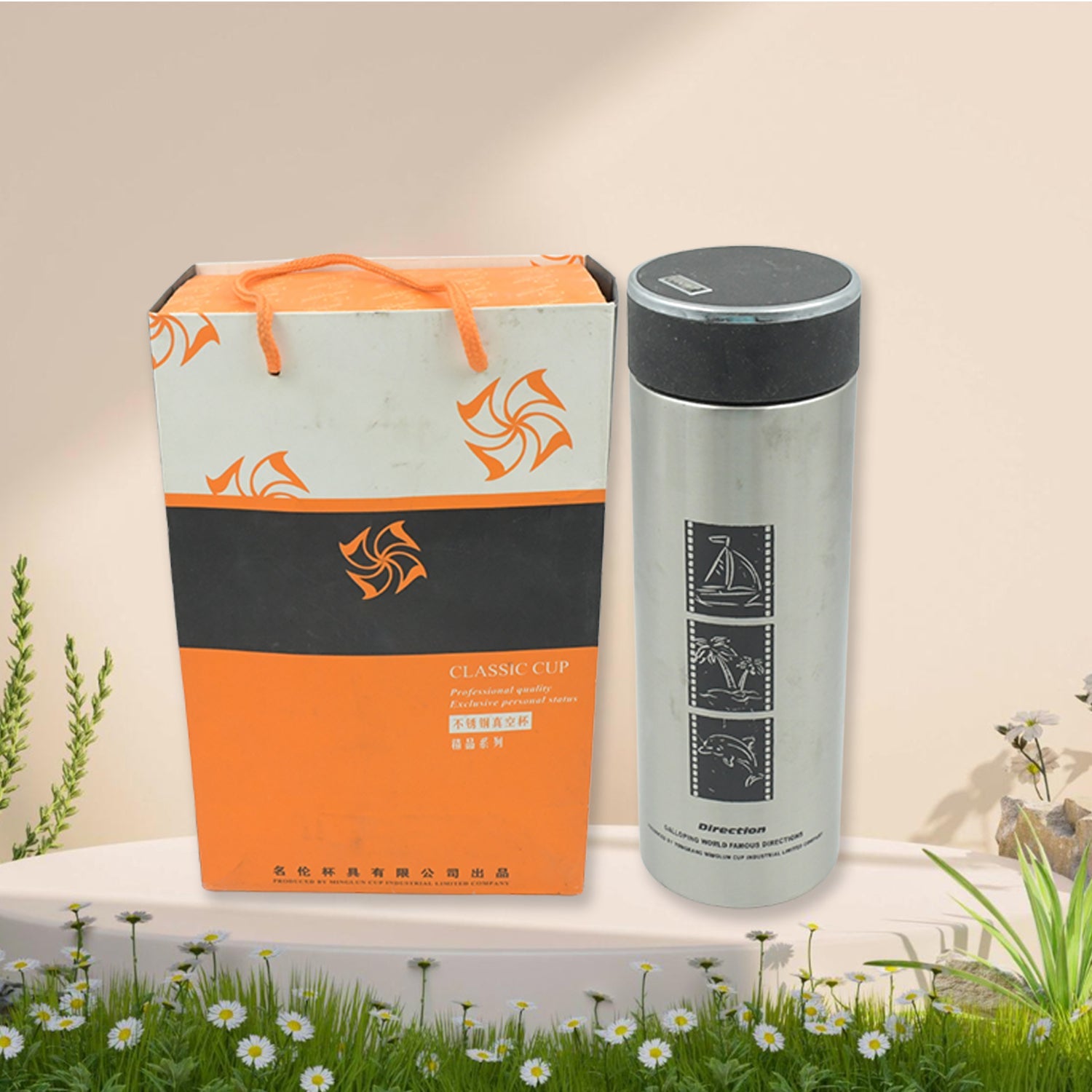 8488 STAINLESS STEEL HYDRA VACUUM INSULATED FLASK WATER BOTTLE (1 pc 420ML)