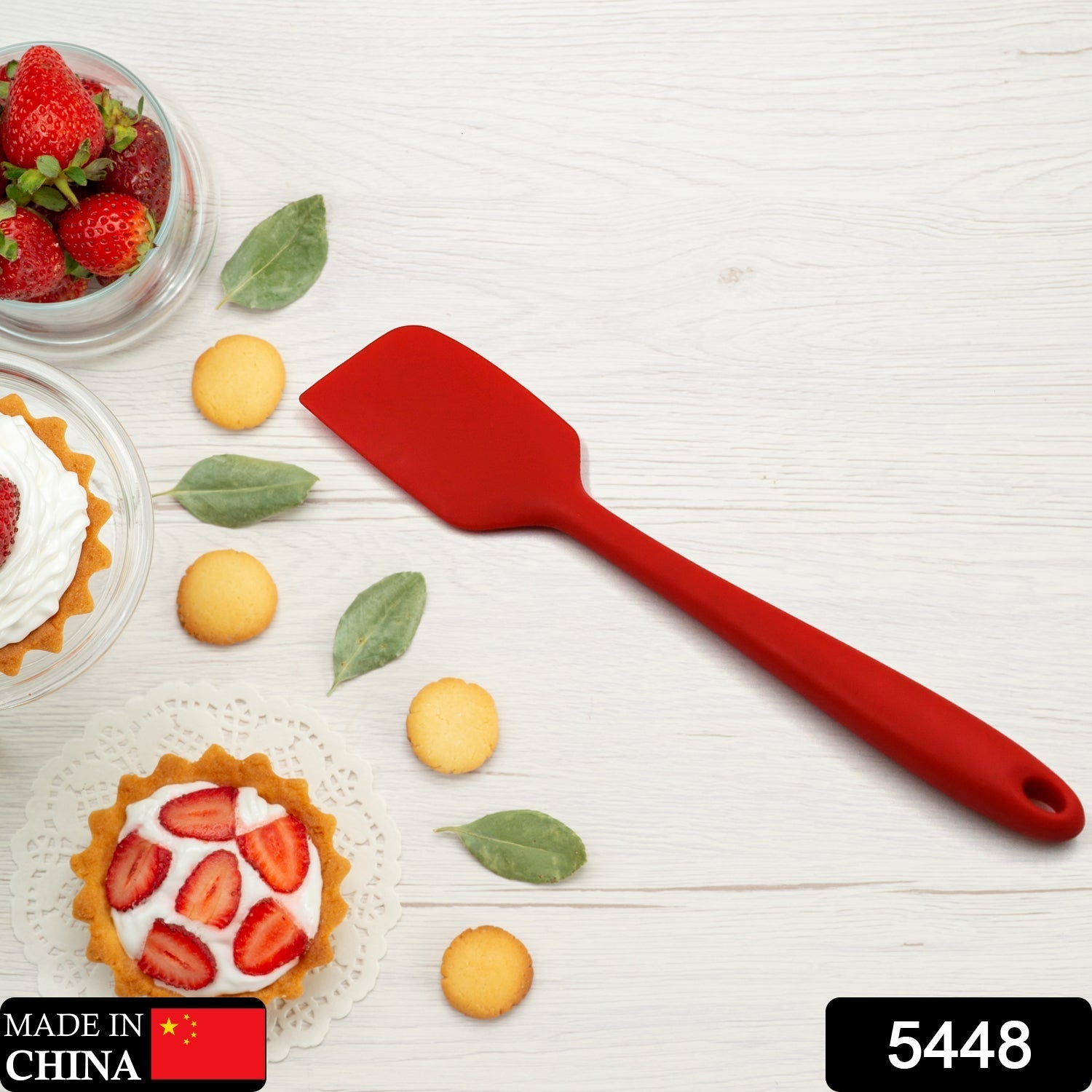 5448 SILICONE SPATULA NON-STICK CREAM SCRAPER PRACTICAL DURABLE HOUSEHOLD CAKE BREAD RUBBER SPATULA FOR COOKING BAKING (28cm)