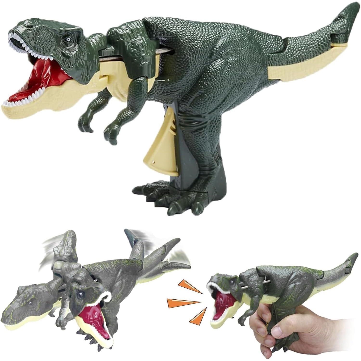 17969 Dinosaur Roaring Toys Trigger, Dinosaurs Toys with Dinosaur Sound Lighting Model Vibrating Head Moving (3 + Years / 1 Pc)