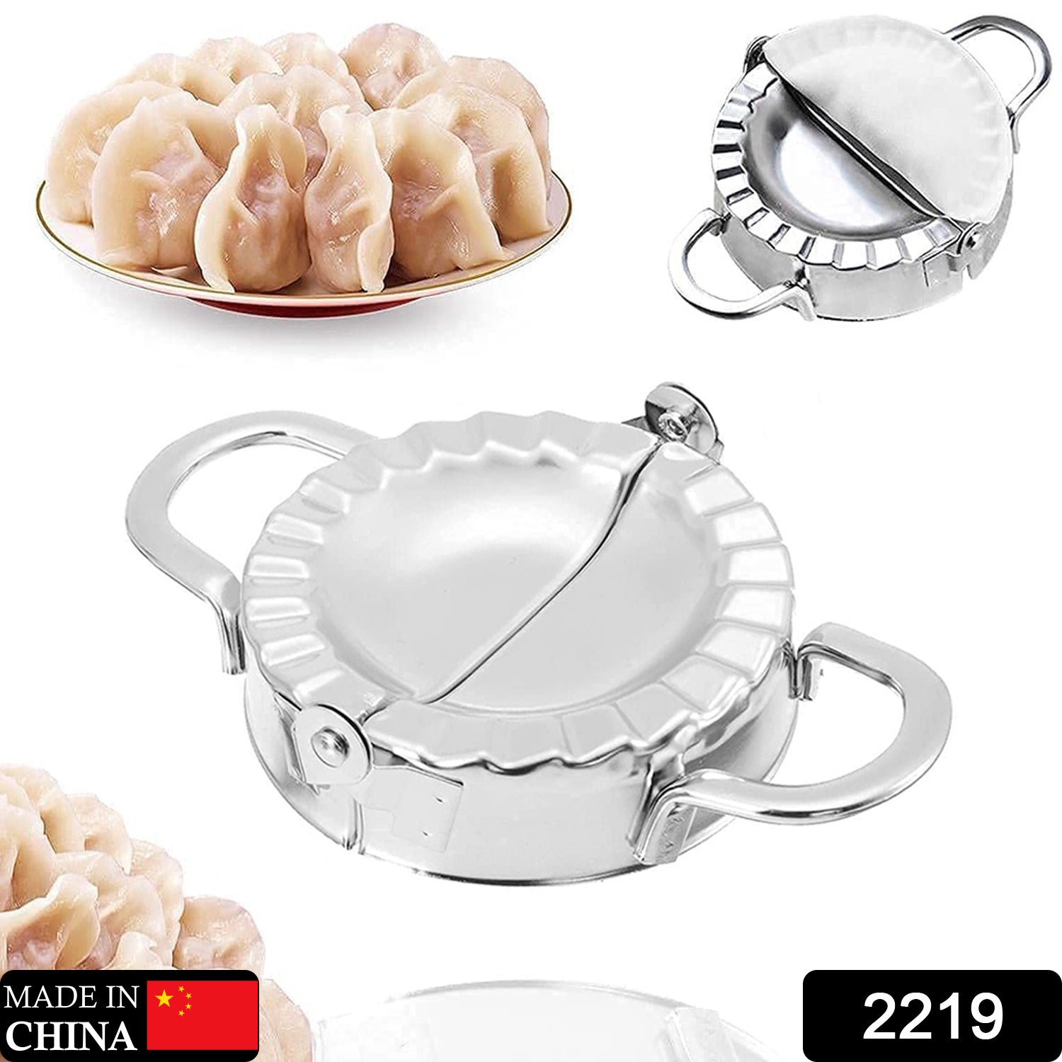 2219 Stainless Steel Dumpling Maker, Dough Cutter Pie Mold Tool.