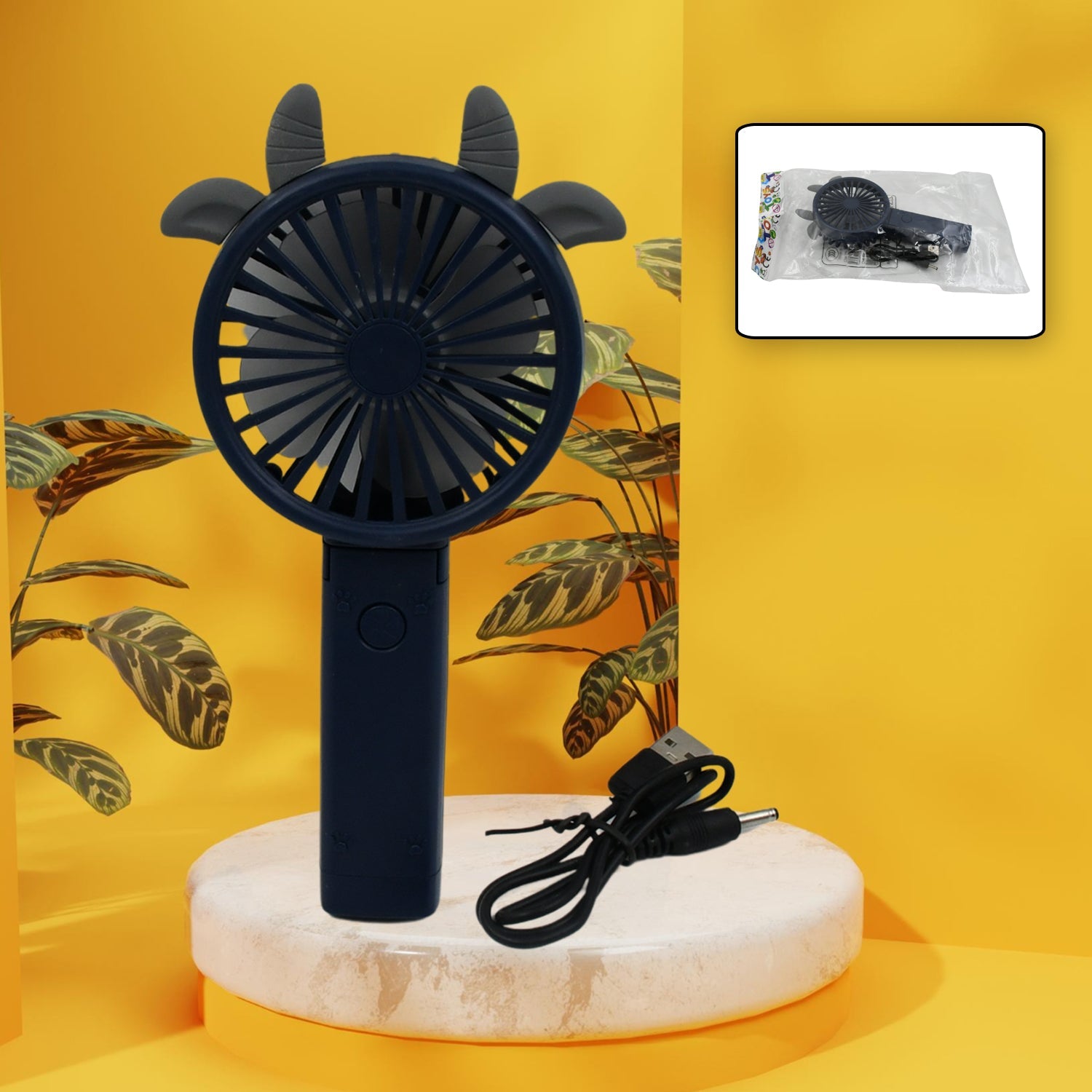 17731 Portable Small Electric Fan Handheld, USB Rechargeable Mini Student Handheld Class Personal Fan (1 Pc / Mix Color Design)