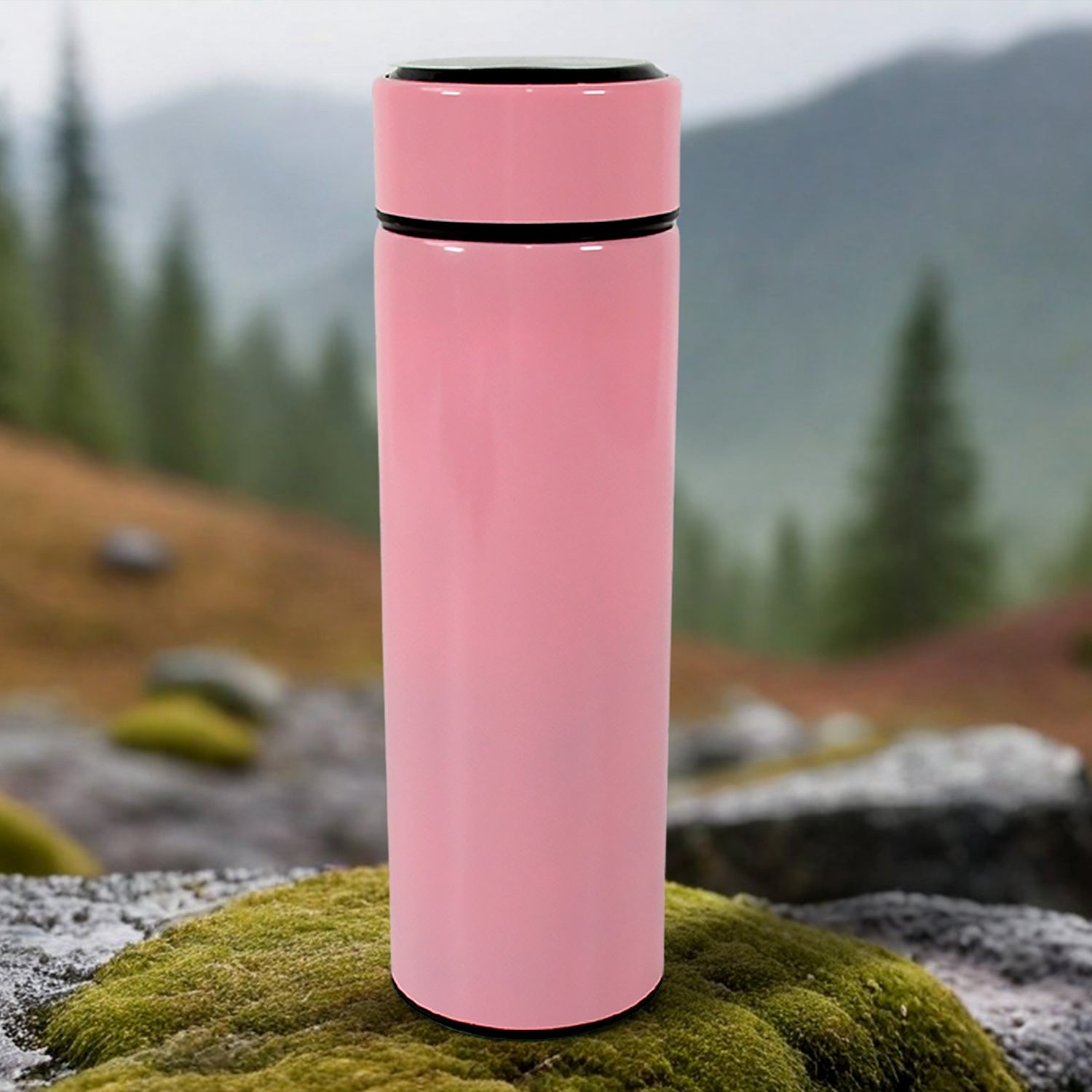 12994 Smart Vacuum Insulated Water Bottle with LED Temperature Display, Cold & Hot | Leak Proof | Office Bottle | Gym | Home | Kitchen | Hiking | Trekking | Travel Bottle (Mix Color & Design / 500 ML)