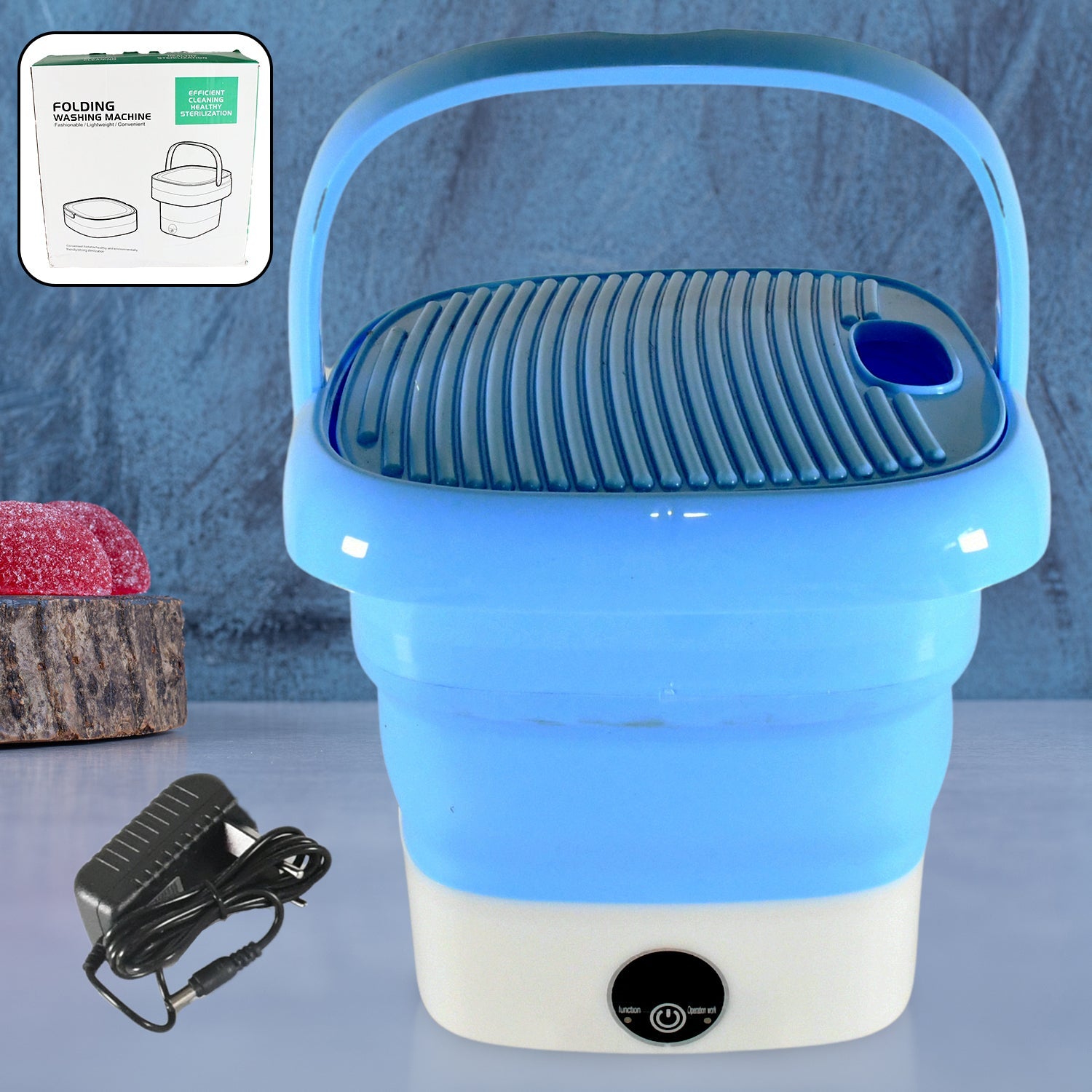 12679 Portable Washing Machine, Mini Folding Washer and Dryer Combo, for Underwear, Socks, Baby Clothes, Travel, Camping, RV, Dorm, Apartment