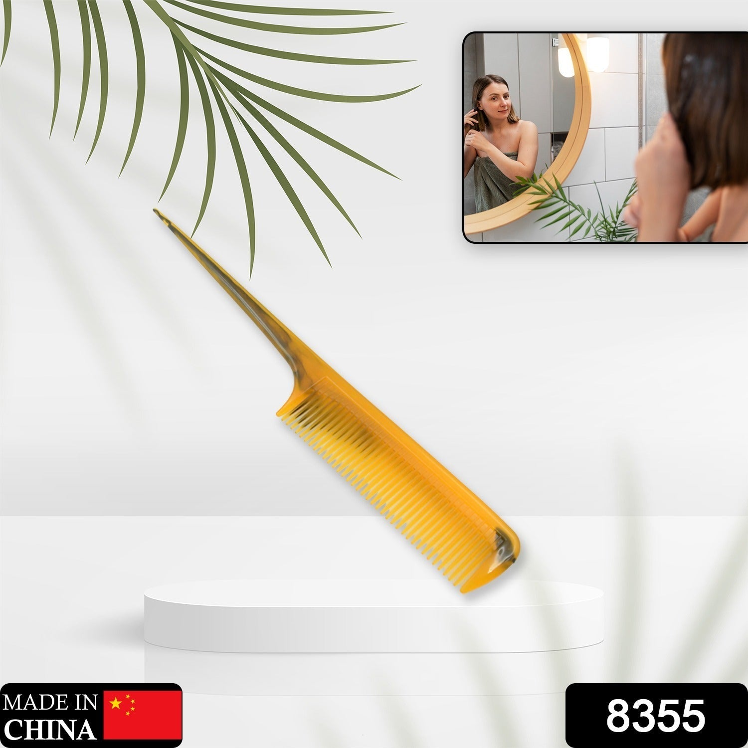 8355 Salon Hairdressing Tapered Grip Hair Comb Beauty Tool Use For Men & Women (1Pc Comb)