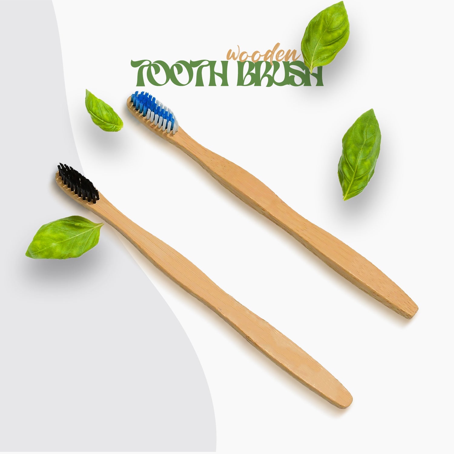 13032 Bamboo Wooden Toothbrush Soft Toothbrush Wooden Child Bamboo Toothbrush Biodegradable Manual Toothbrush for Adult, Kids (15 pcs set / With Round Box)