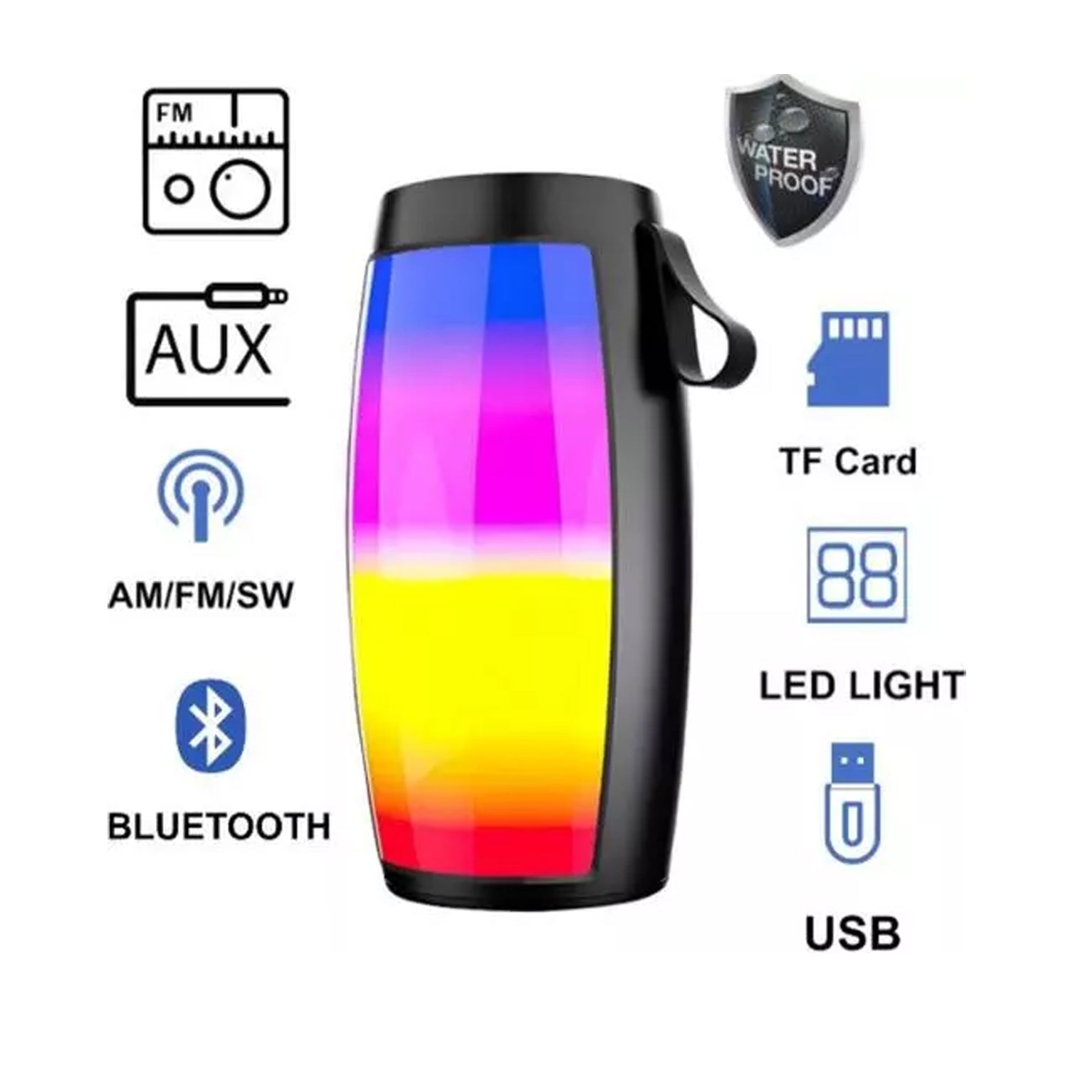 6063 Wireless Bluetooth Speaker Disco light Speaker For Traveling , Party , Home & Office Use Best Speaker