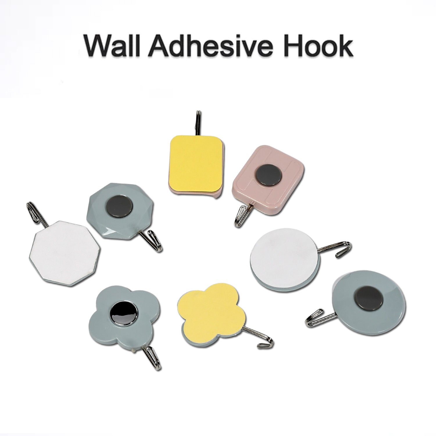 4499 Multi Design Strong Adhesive Hook Wall Hooks High Quality Premium Hook For Home , Office , & Multiuse Hook ( Set of 4 )
