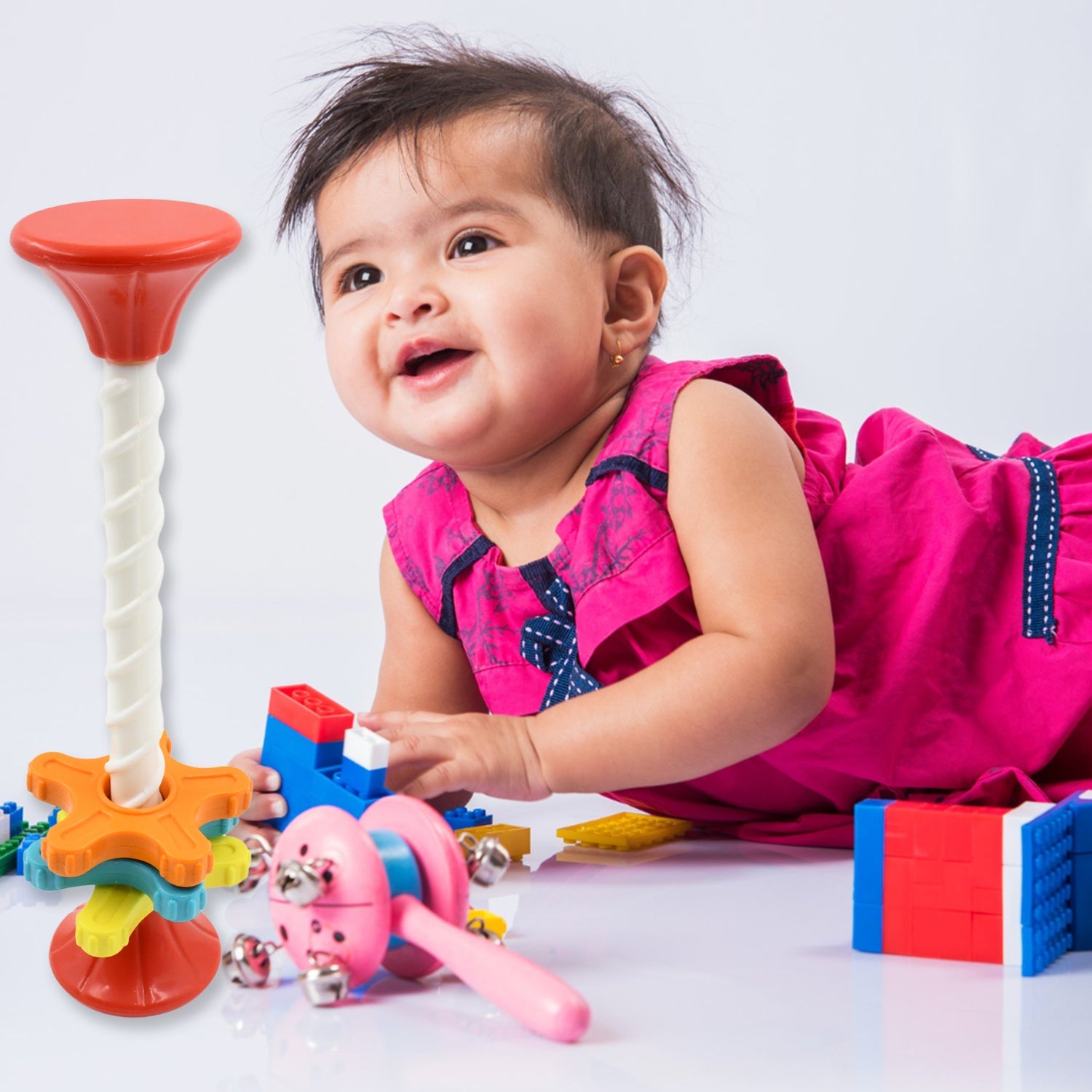 17995 Baby Toy, Mini Spinner, Educational Toy, Tower, Kids Spinning Toy, Puzzle Funny Rotating Tower Toy High Quality Gift for Baby Brain Game Mini Capable of Developing Big Brains Toy (1 Pc)