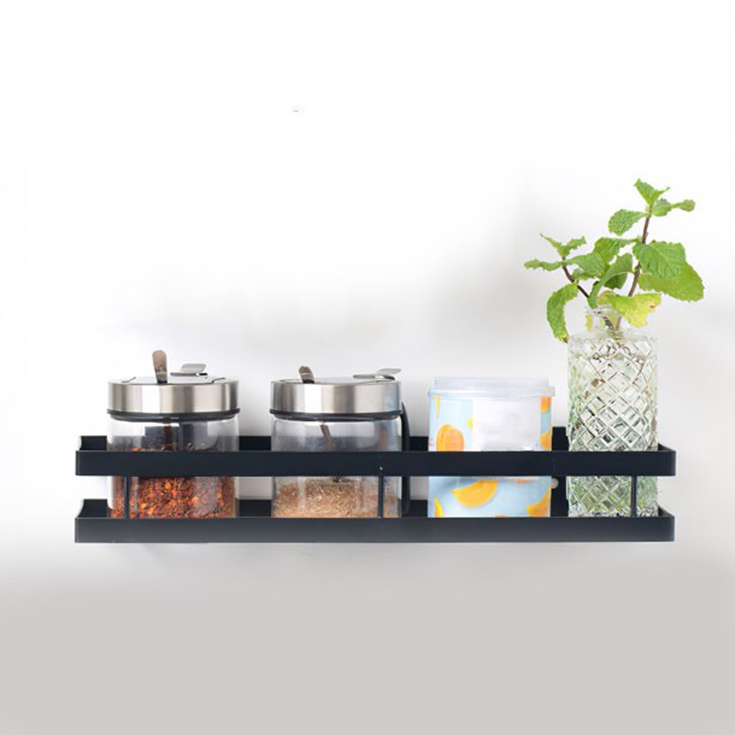 4924 35cm Metal Space Saving Multi-Purpose Kitchen Spice Rack Storage Organizer Shelf Stand .