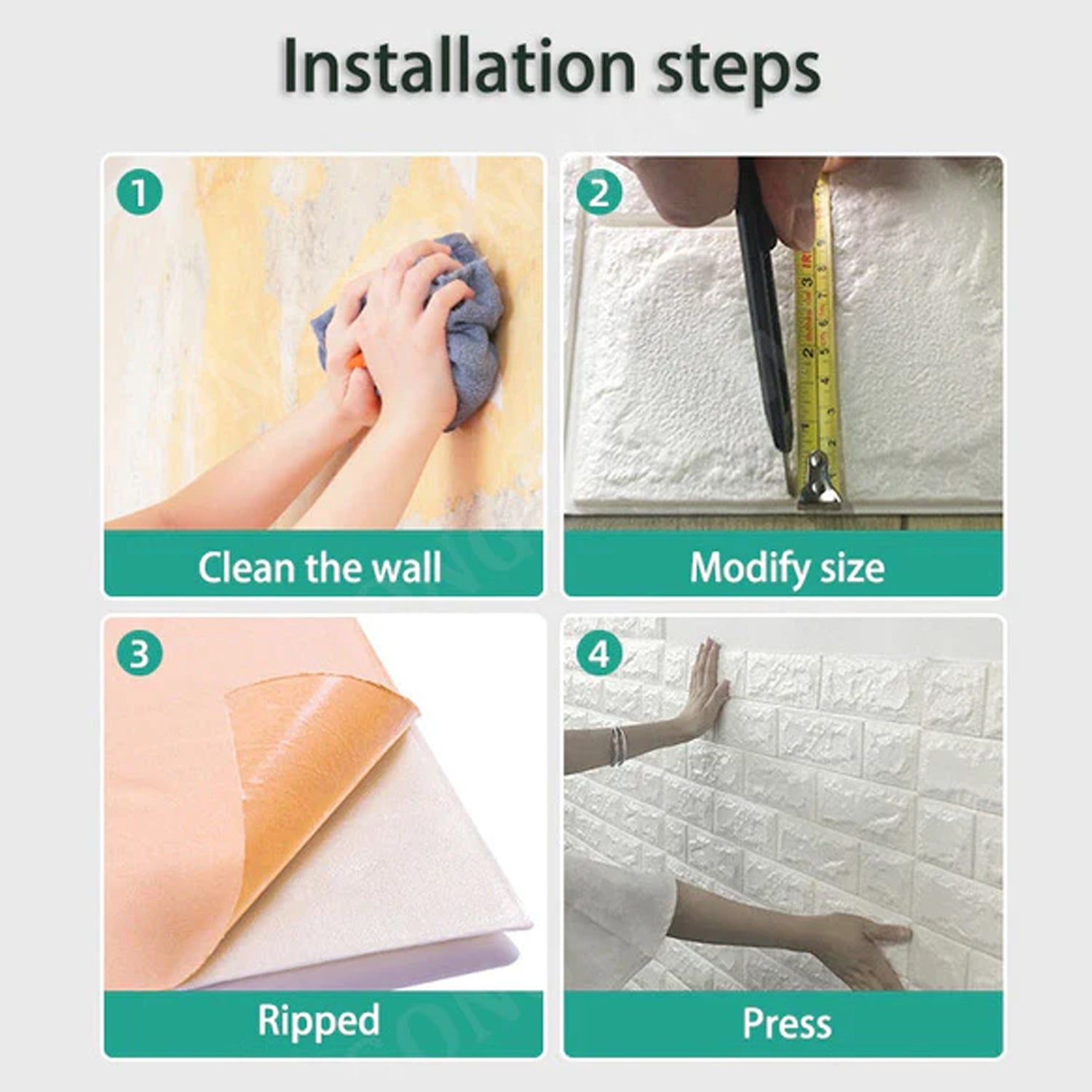 9308 Design Wallpaper 3D Foam Wallpaper Sticker Panels I Ceiling Wallpaper For Living Room Bedroom I Furniture, Door I Foam Tiles