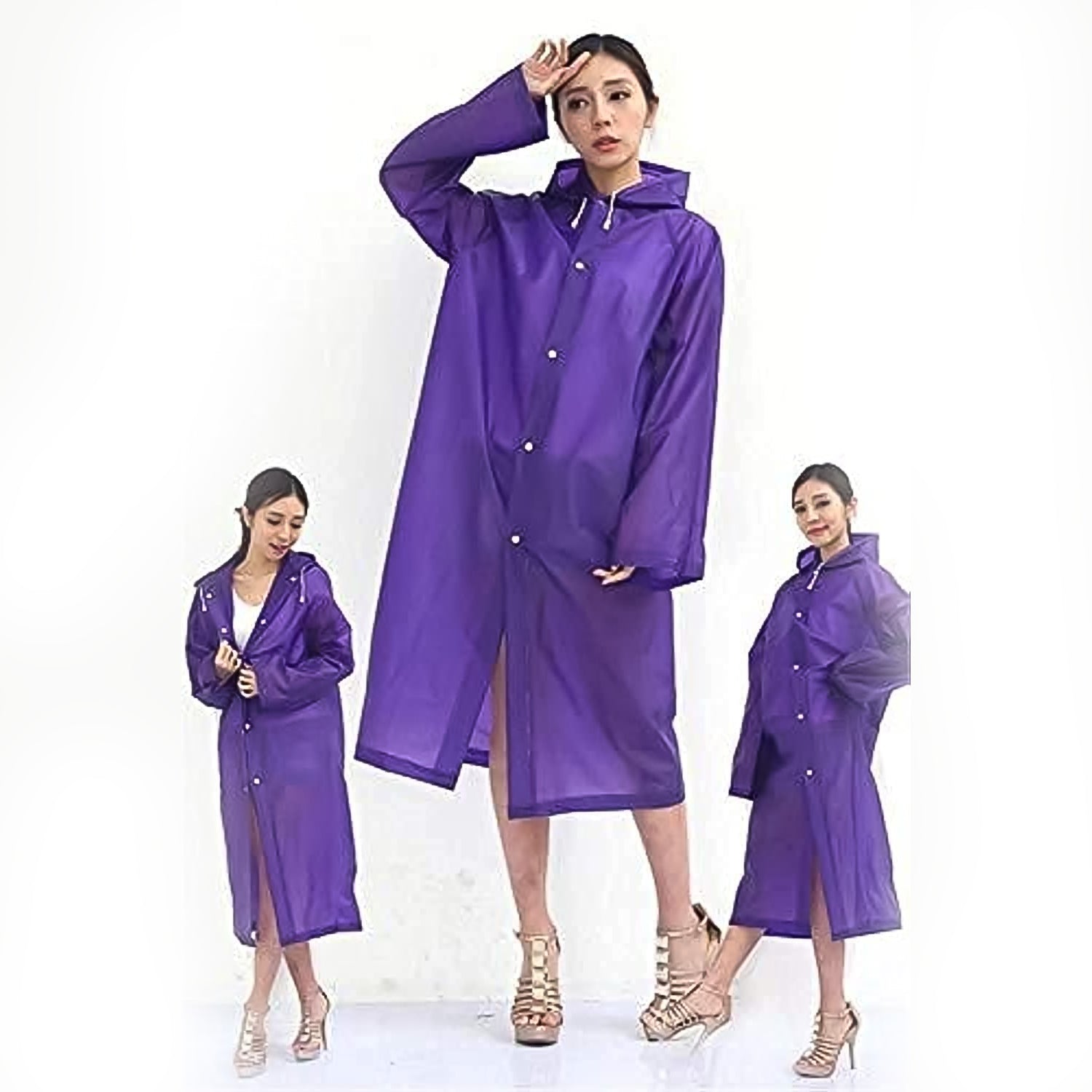 13133 EVA Raincoat Protect Body Arms Legs, Waterproof Reusable Rain Poncho for Women Men Adult Kids Outdoor Traveling Eva Material Raincoat / Rain wear / Rain Suit for Outdoor Accessory (1pc)