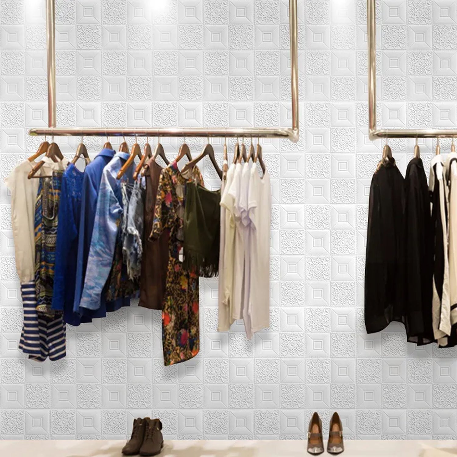 9308 Design Wallpaper 3D Foam Wallpaper Sticker Panels I Ceiling Wallpaper For Living Room Bedroom I Furniture, Door I Foam Tiles