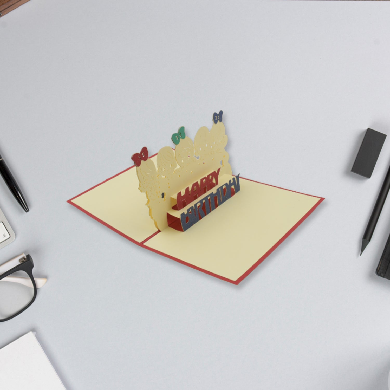 3D Paper Wish Card High Quality Paper Card All Design Card Good Wishing Card (All 3D Card Birthday, Christmas Card, Cartoon Card, Love Heart Card) (1 Pc)