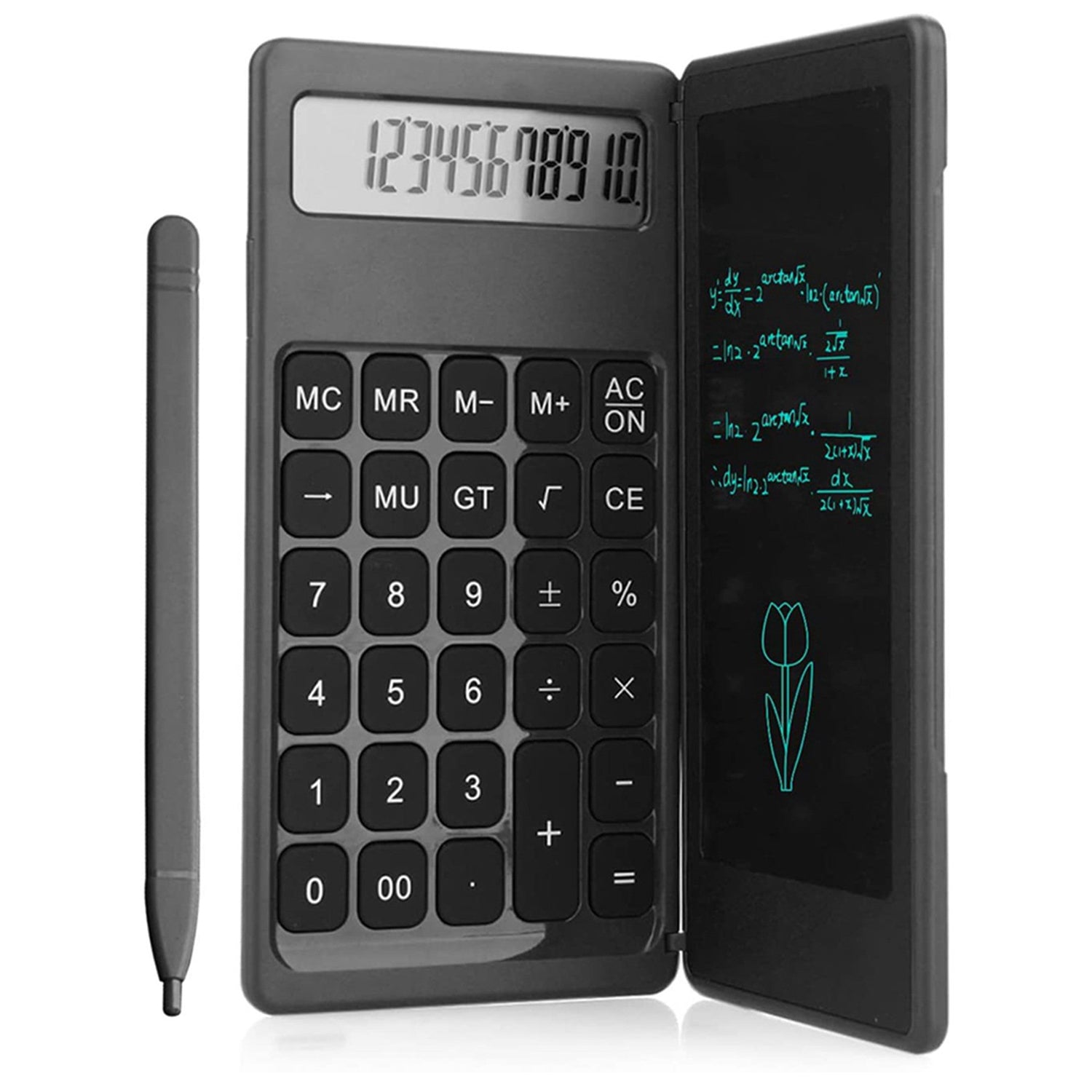 6739 Foldable Calculator With 6 Inch LCD Tablet Digital Drawing Pad Stylus Pen Erase Button Lock Function Smart Calculator -01