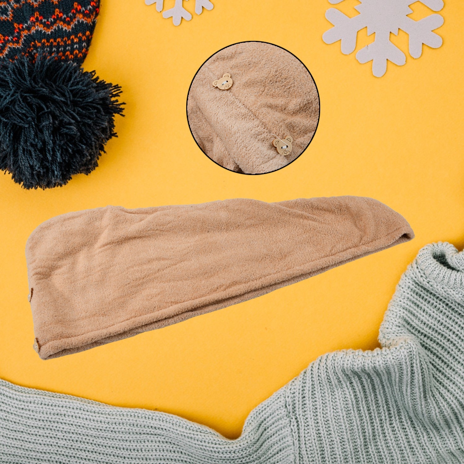 12600 Microfiber Hair Wrap Towel Cap, Quick Turban Hair-Drying Absorbent Microfiber Towel / Dry Shower Caps (1 Pc)