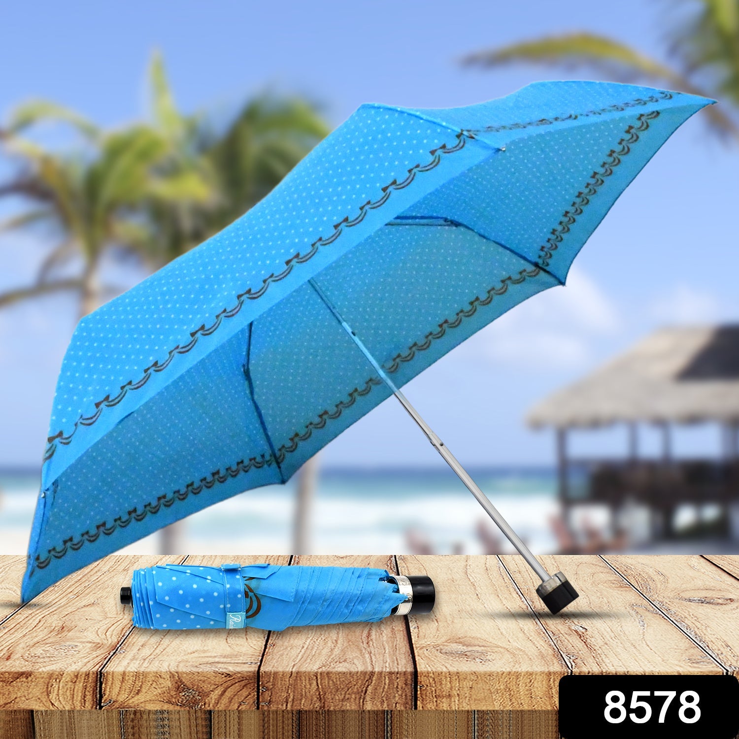 3-Fold Sun Protective Solid Foldable Outdoor Umbrella, Portable Sun, UV Protection Lightweight Rain Umbrella For Girls, Women, Men, Boys (1 pc)