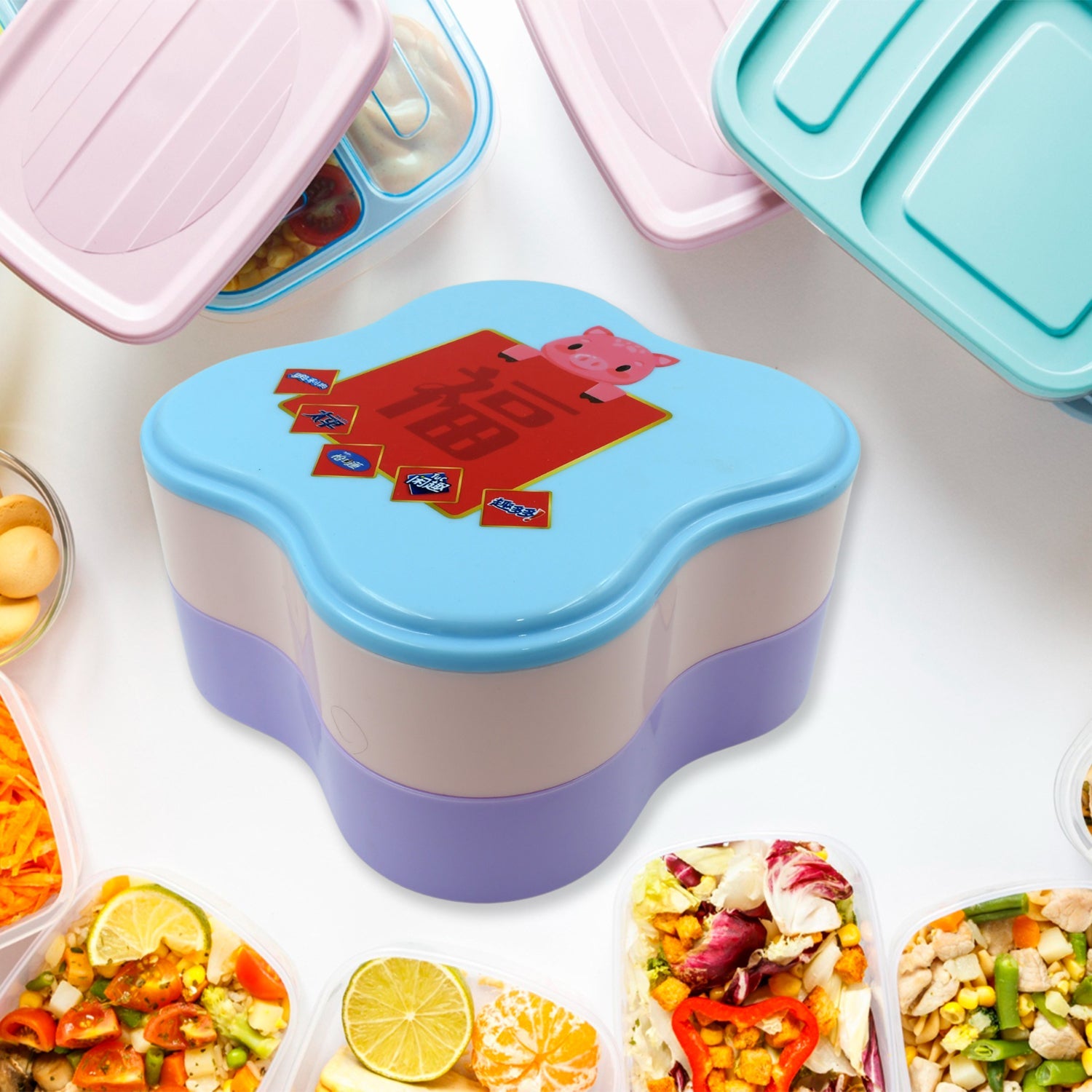 8172 Double layer Multipurpose Storage Box High Quality Plastic Box Multi-function 2layer Box