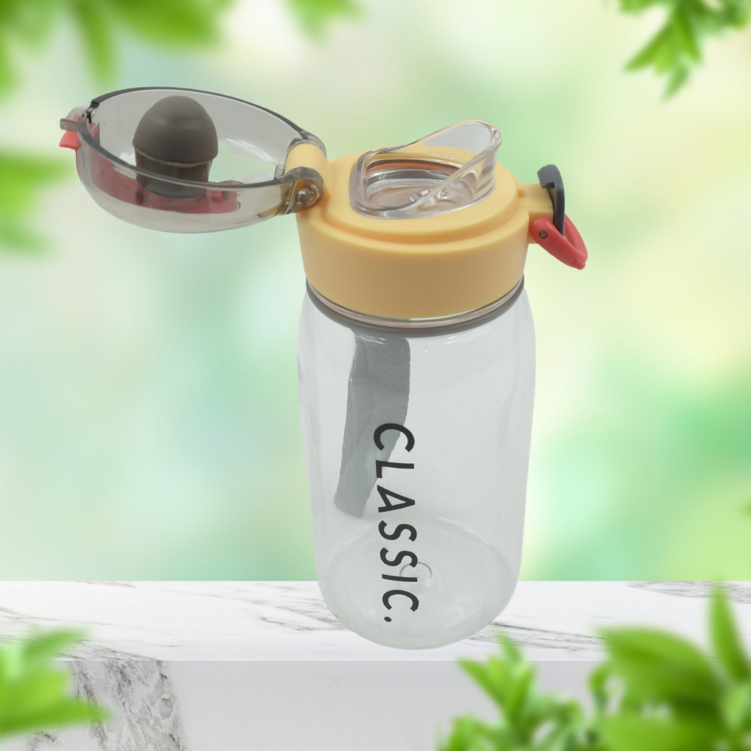 12556 Outdoor Sport Plastic water bottle 350ml leak proof BPA-free for travel cold and hot water Plastic water bottle with daily water intake for gym and children, Home, Travel, Office Use (350ml)