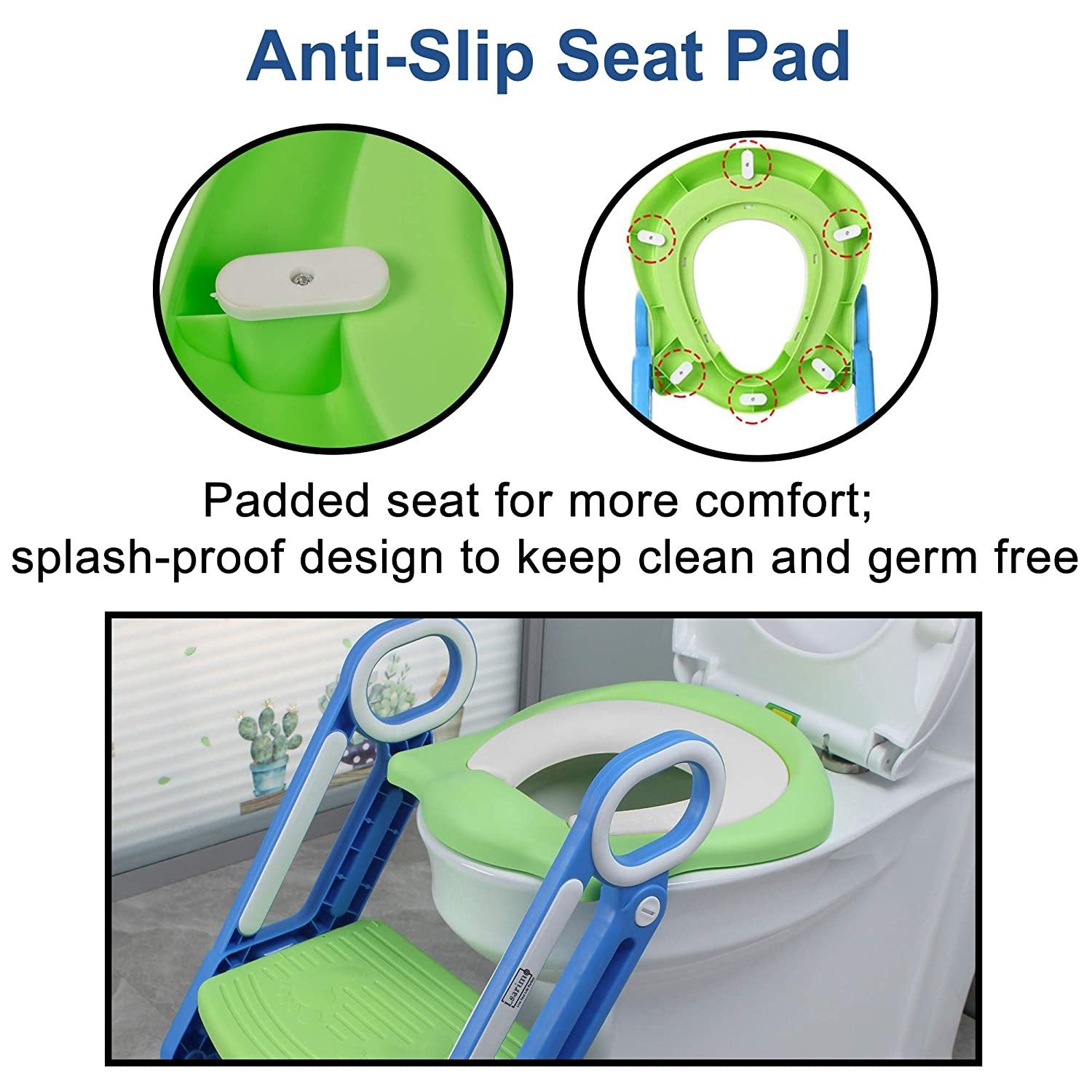 1483 2 in 1 Training Foldable Ladder Potty Toilet Seat for Kids -----