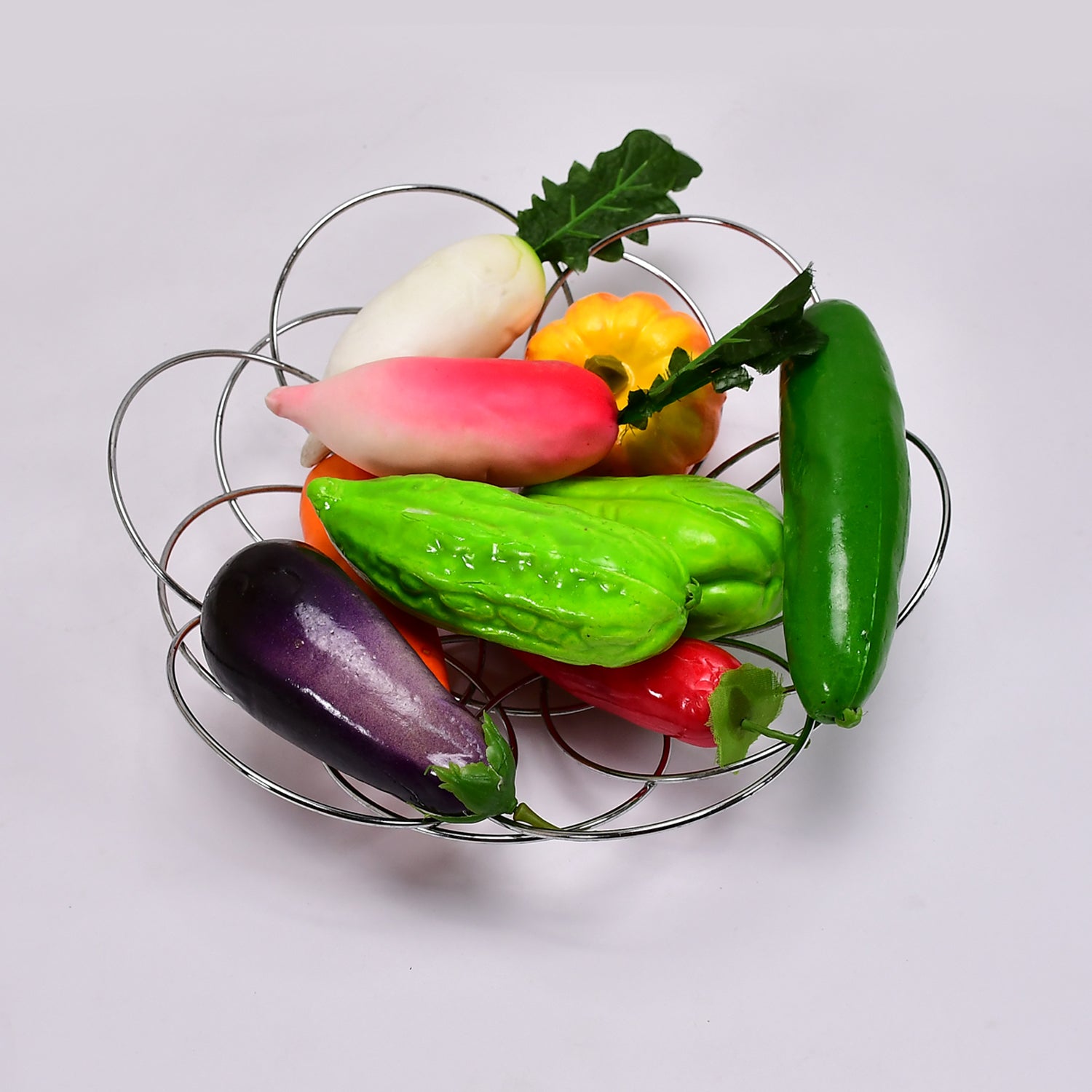 5189 Fruit Storage Bowl Steel 39cm For Kitchen & Home Use