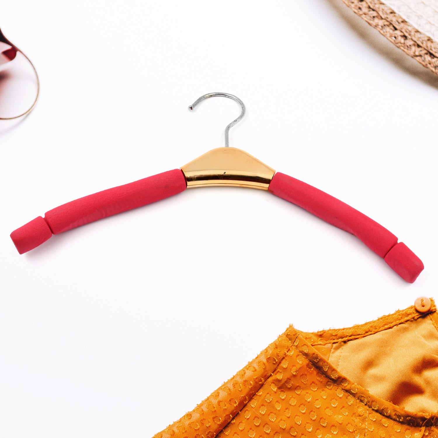 Solid Sponge Hanger Non-Slip Hanger Home No Trace Clothes Hanging Pants Clip Clothing Store Hangers, Clothes Hanger for Closet Wedding Dress Women, Men, Children Clothing (1 Pc / Mix Color)