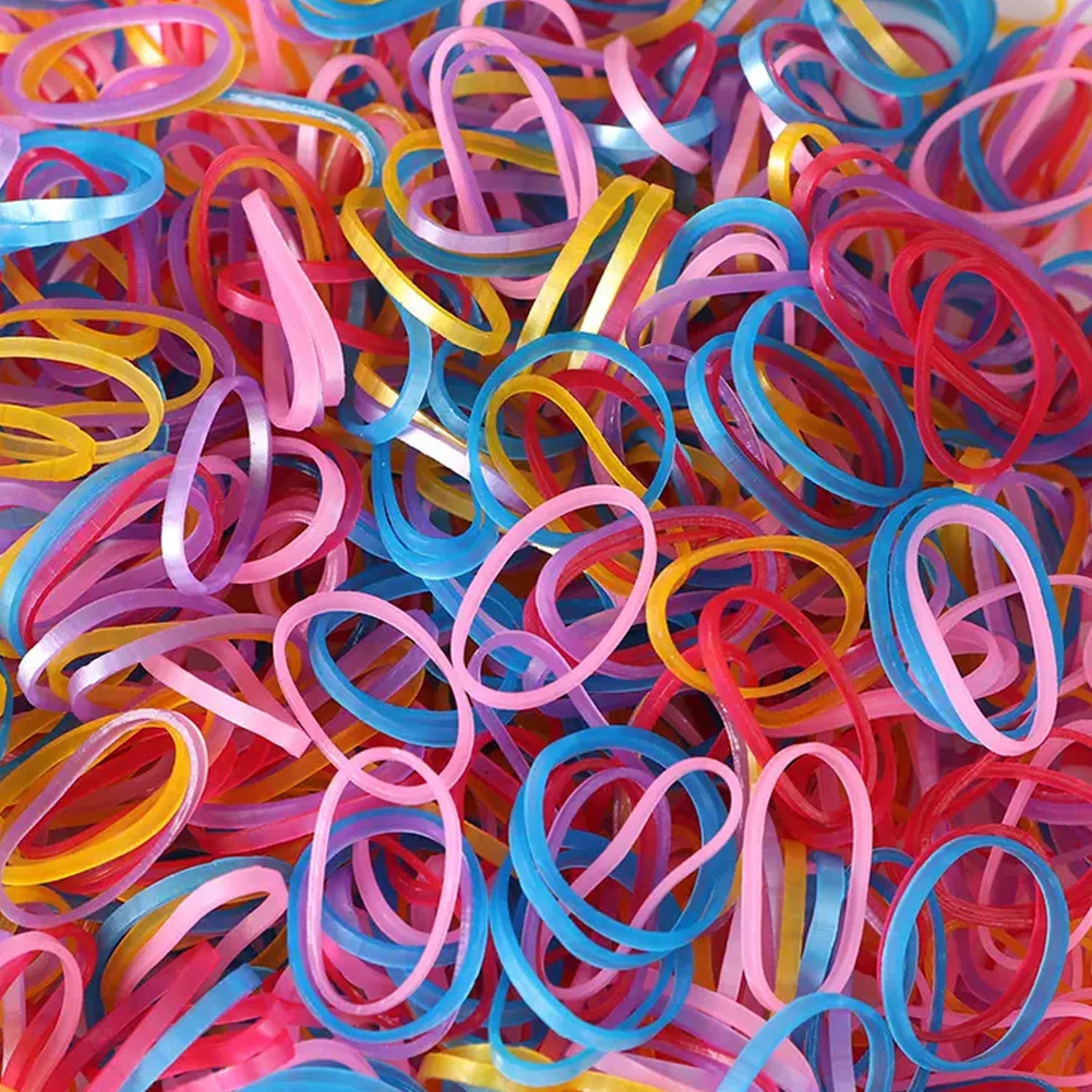 4356 Rubber Band For Office/Home and Kitchen Accessories Item Products, Elastic Rubber Bands, Flexible Reusable Nylon Elastic Unbreakable, For Stationery, School Multicolor (0.75 Inch, 50 GM)