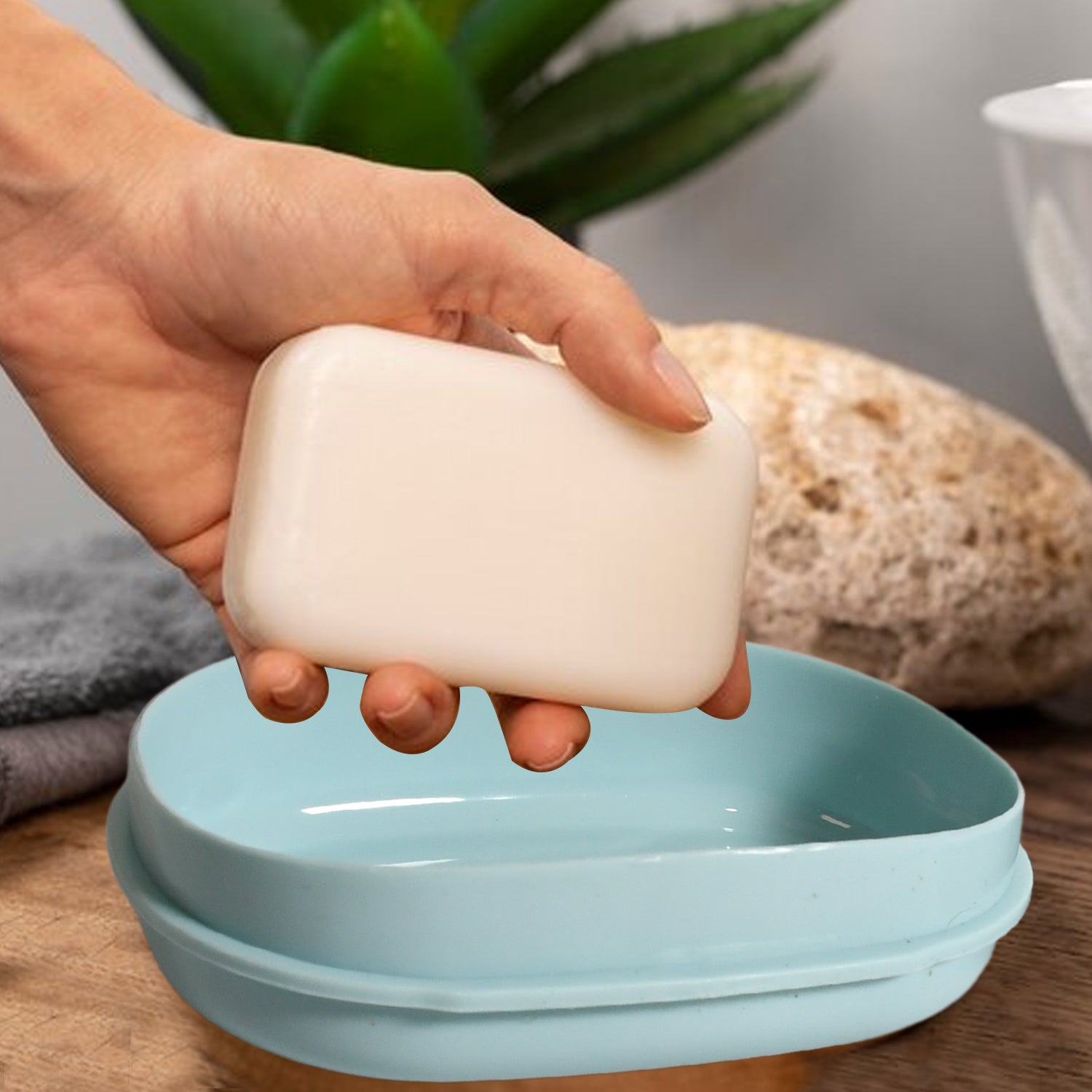 17677 Soap Container, Soap Box Household Kitchen and Bathroom Can Use PP Material Drain Box, Soap Dish, for Bathroom Shower Home Outdoor Camping (1 Pc)