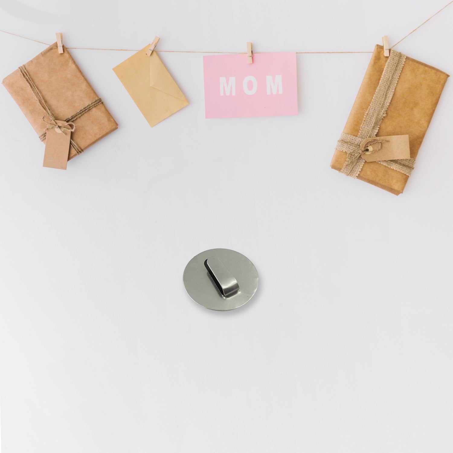 9413 Multipurpose Steel Wall hanging hook 12 pc, Self Adhesive Wall Hanging Hooks Sticker Hook, Suitable For: Wall Paper, Calender, Bathroom Tiles, Kitchen, Key Hange and etc Hook 12 (Pack of 12)