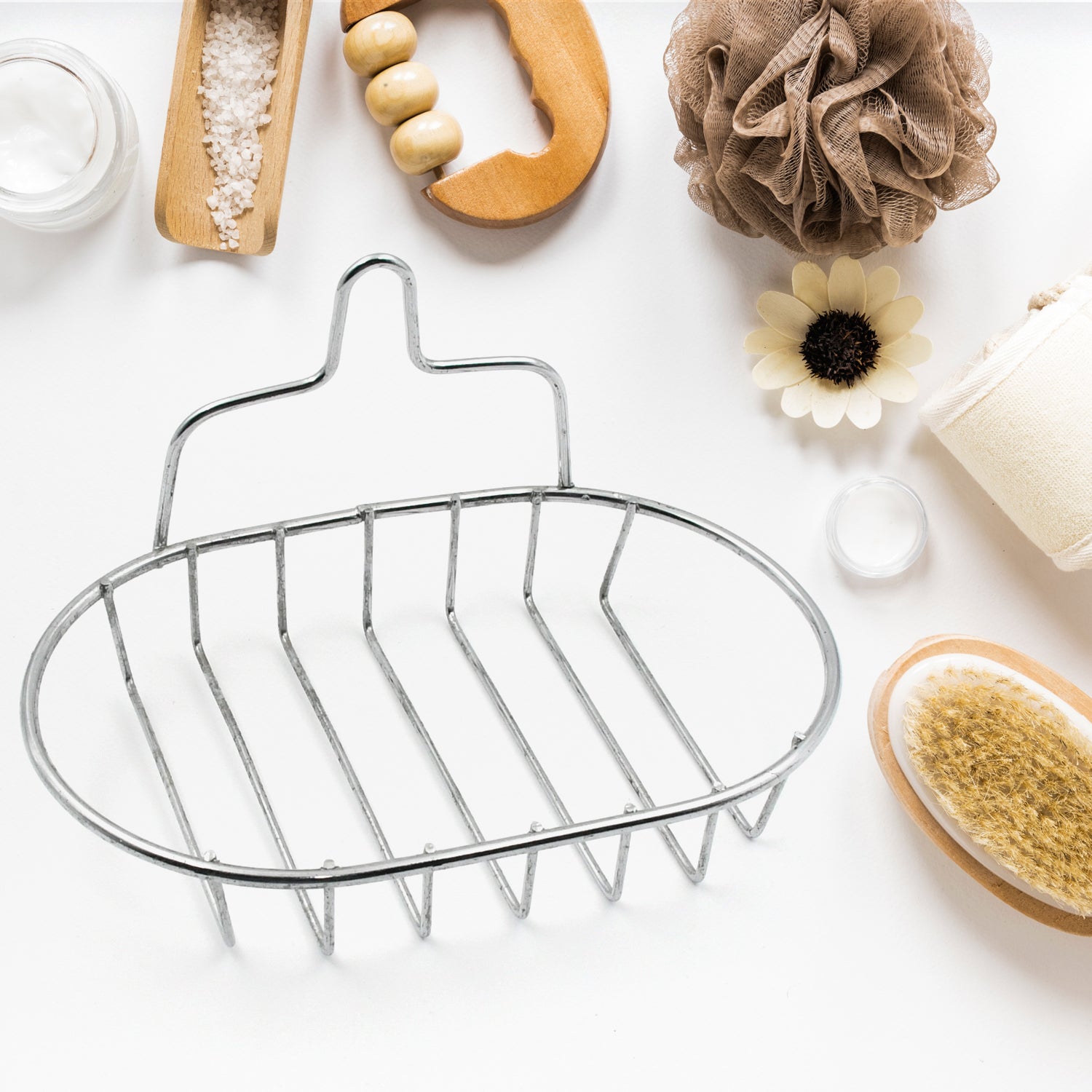 17637 Kitchen, Bathroom Stainless Steel, Soap Dish Holder Wall Hanging Soap Storage Rack