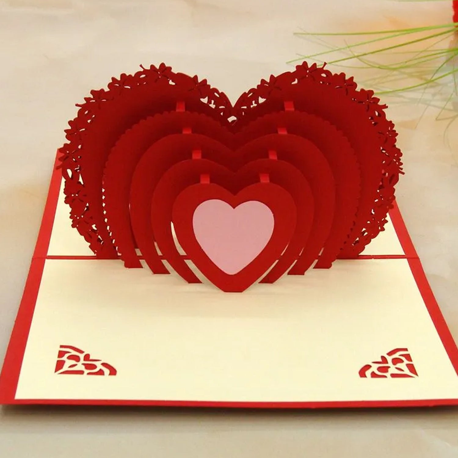 3D Paper Wish Card High Quality Paper Card All Design Card Good Wishing Card (All 3D Card Birthday, Christmas Card, Cartoon Card, Love Heart Card) (1 Pc)