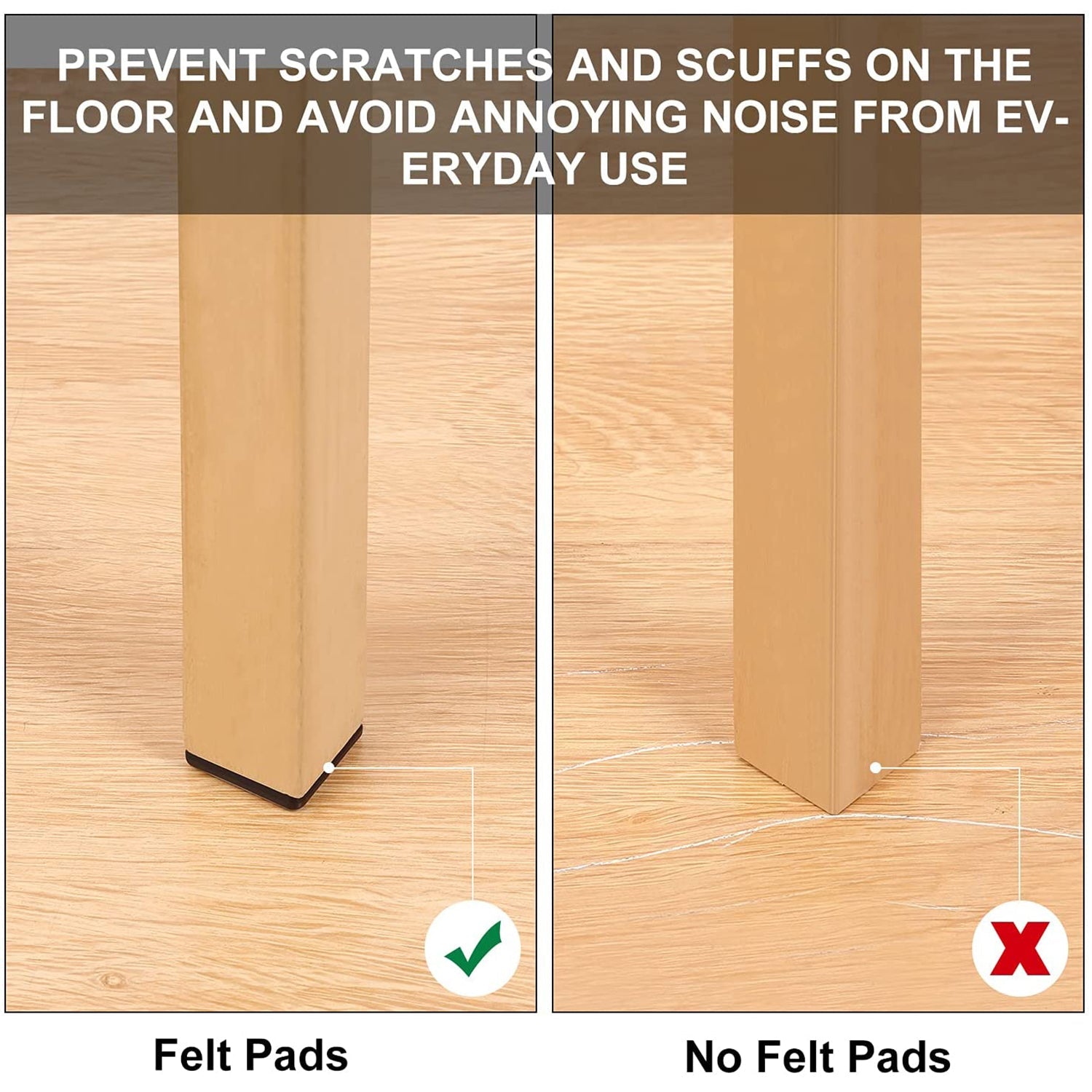 Square, Round Felt Pads Non Skid Floor Protector Furniture Sofa Furniture Chair Balance Pad Noise Insulation Pad (Not adhesive)