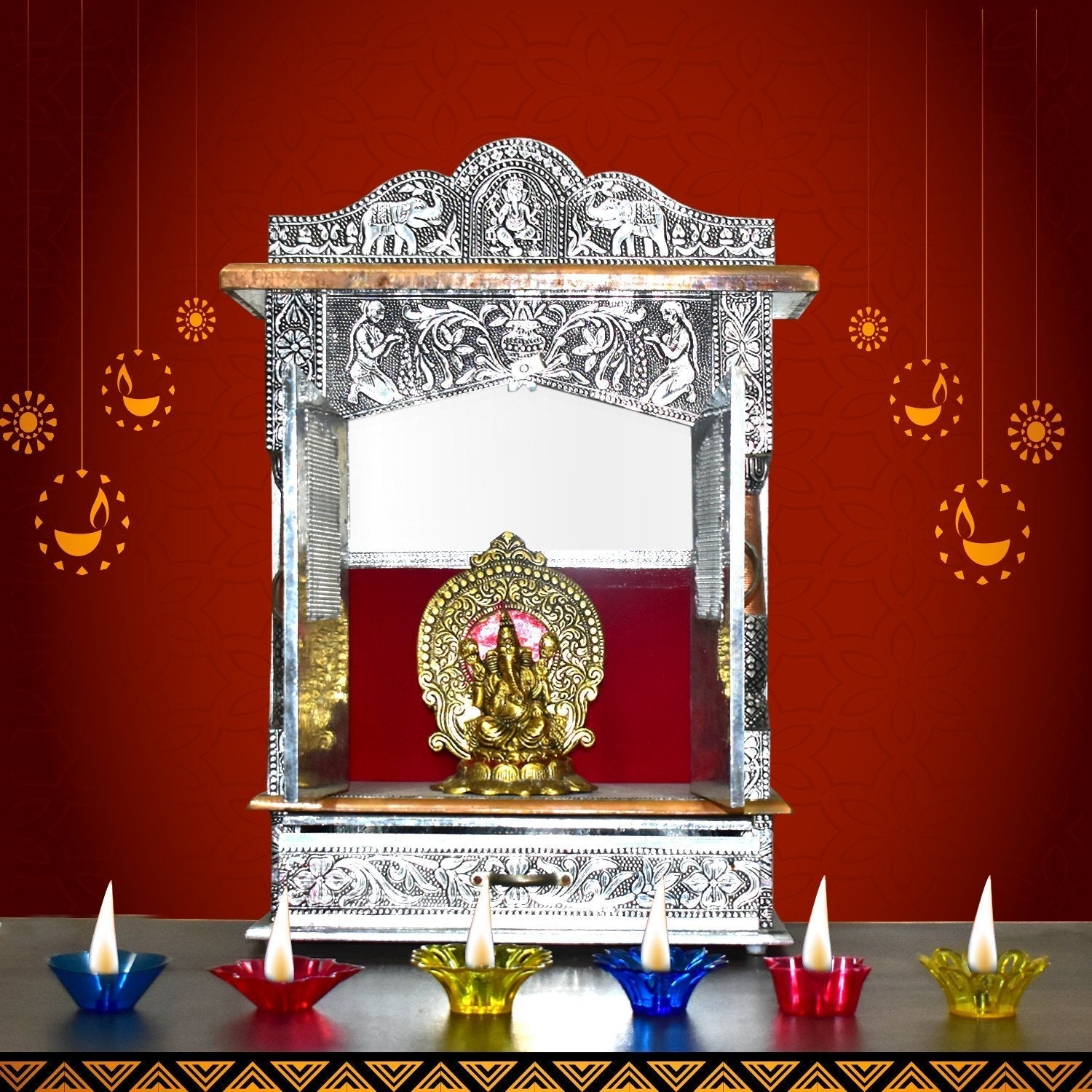 6004A Candle Cup with Multi Shape (Multicolor) (12 Pcs Set)