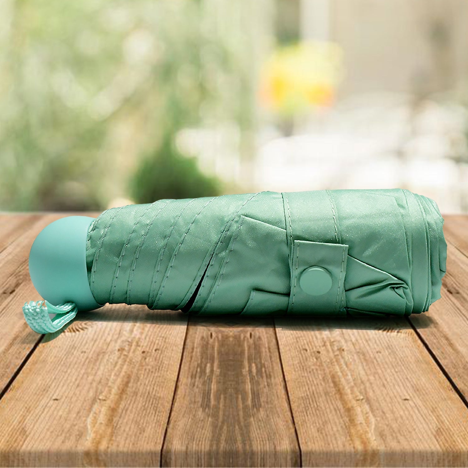 9534 5 Fold Manual Open Umbrella With Capsule Case | Windproof, Sunproof & Rainproof with Sturdy Steel Shaft & Wrist Straps | Easy to Hold & Carry | Umbrella for Women, Men & Kids