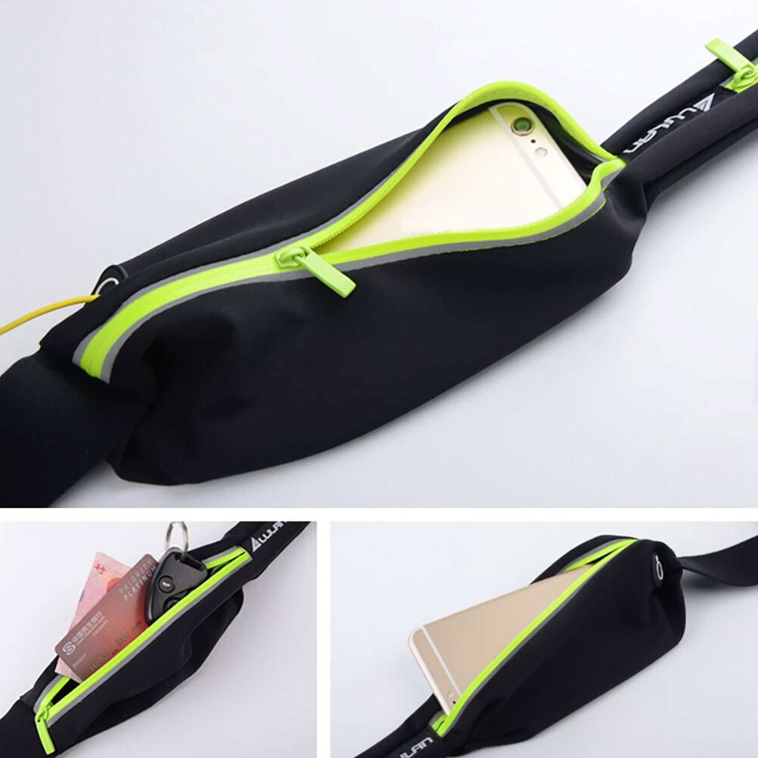 6202 Running Hiking Jogging Walking Reflective Waterproof Waist Bag Compatible Belt Bag