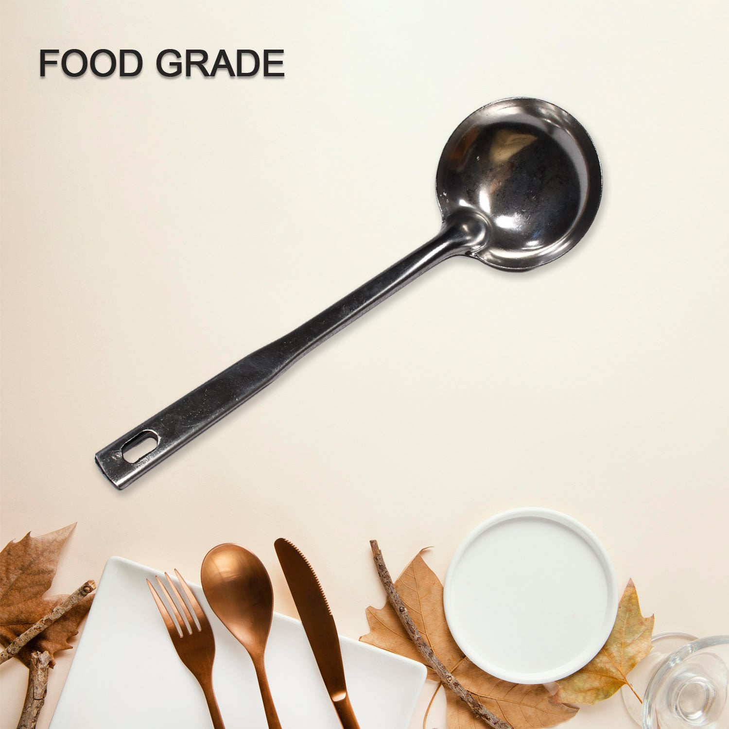 7002 Stainless Steel Kitchen Cooking Ladles, Serving Spoons Set of (1).