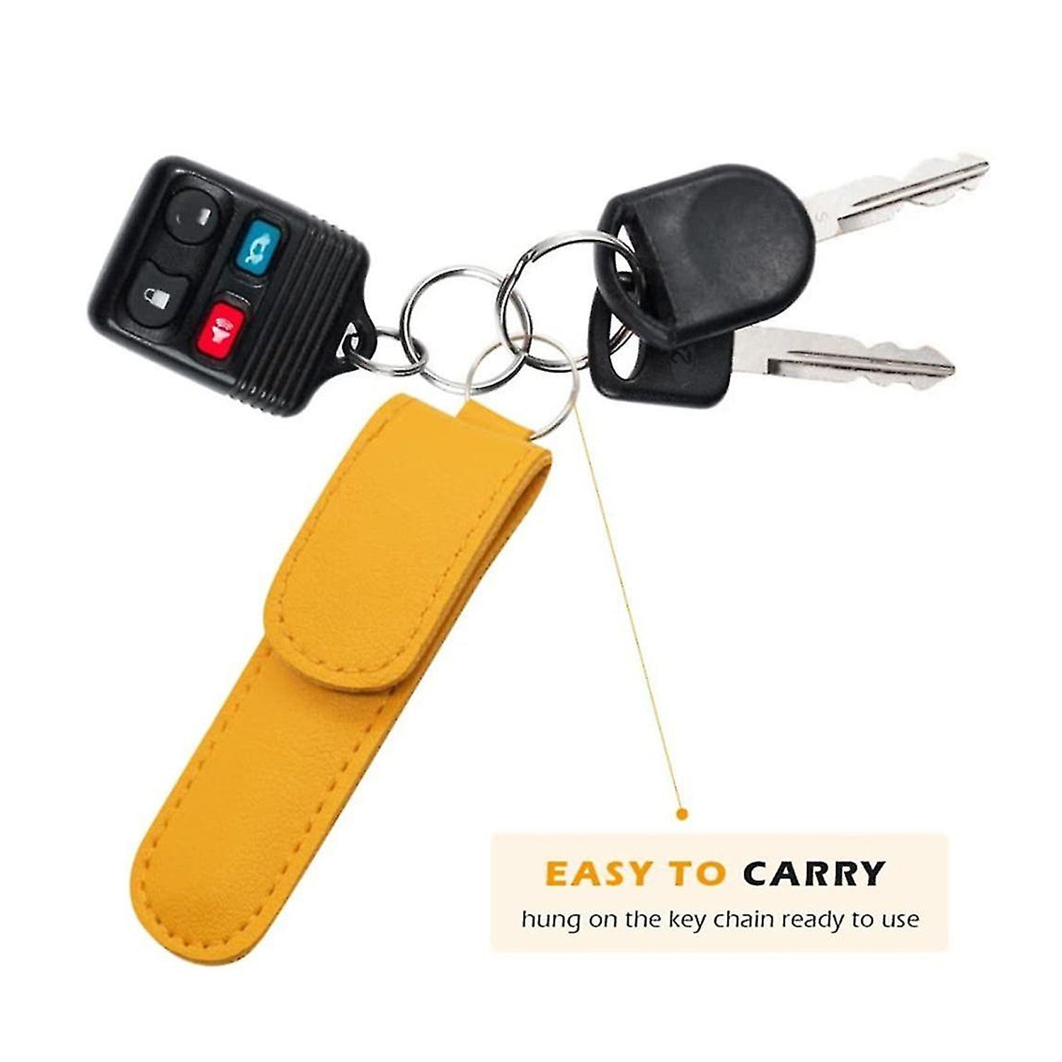 6317 6-in-1 Ear Wax Cleaner- Resuable Ear Cleaning Tools Leather Pouch - Ear Pick Wax Remover Tool Kit with Ear Curette Cleaner and Spring Ear Buds Cleaner Fit in Pocket Great for Traveling