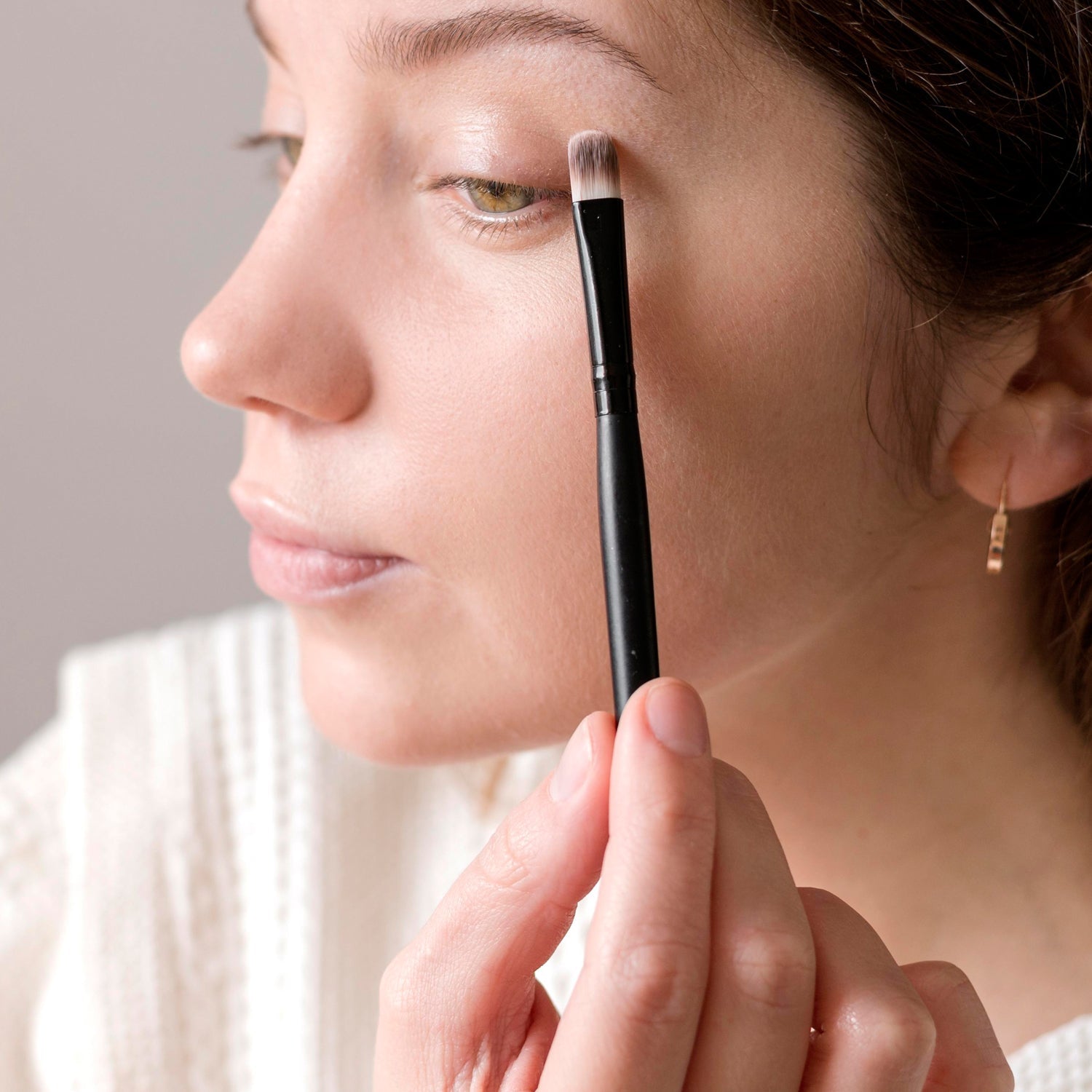 12654 Travel Portable Mini Eye Makeup Brush, Apply Eyeshadow Eyeliner Eyebrow Brush Makeup Tools for eyeliner girl (2 Pc Set)