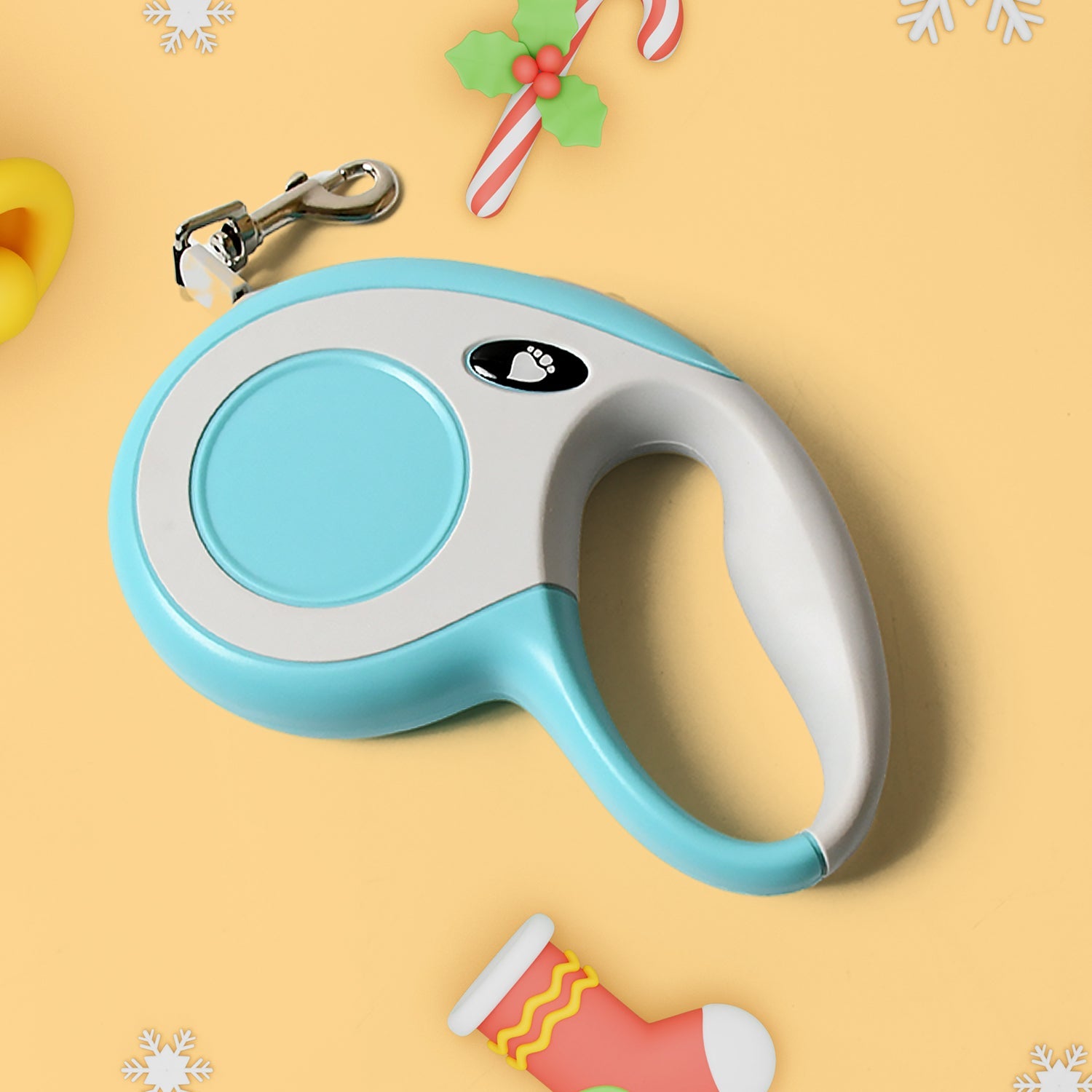 8519 Retractable Dog Leash, Pet Walking Leash with Anti-Slip Handle, Strong Nylon Tape, Tangle-Free, One-Handed One Button Lock & Release, Suitable for Small / Medium Dog Or Cat, 16.5 ft (5 m)