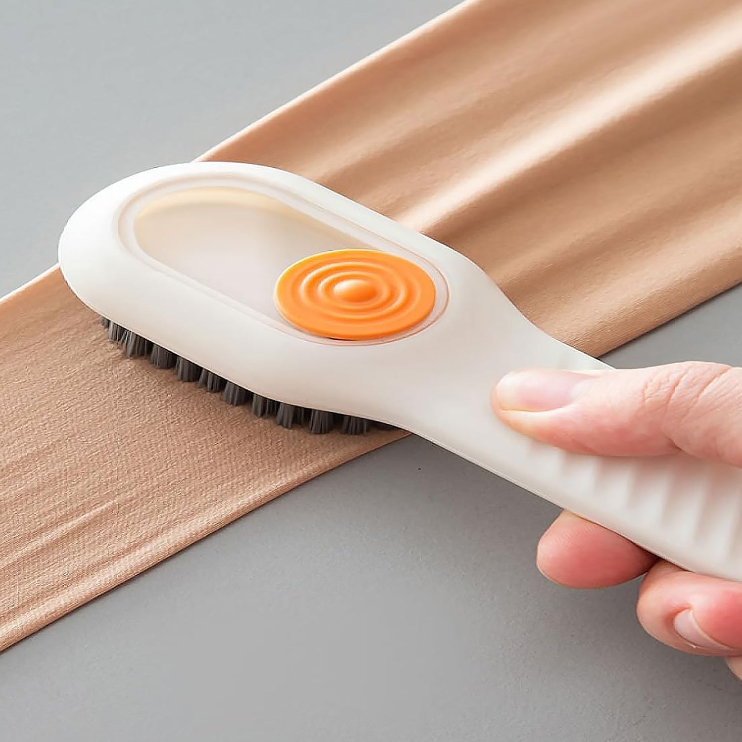 17928 Multifunctional Scrubbing Brush with Liquid / Soap Dispenser, Cleaning Brush with Liquid / Soap Dispenser, Shoe Brush for Cleaning, Cloth Cleaning Brush with Handle Liquid Shoe Brush For Shoe Clothes (1 Pc)