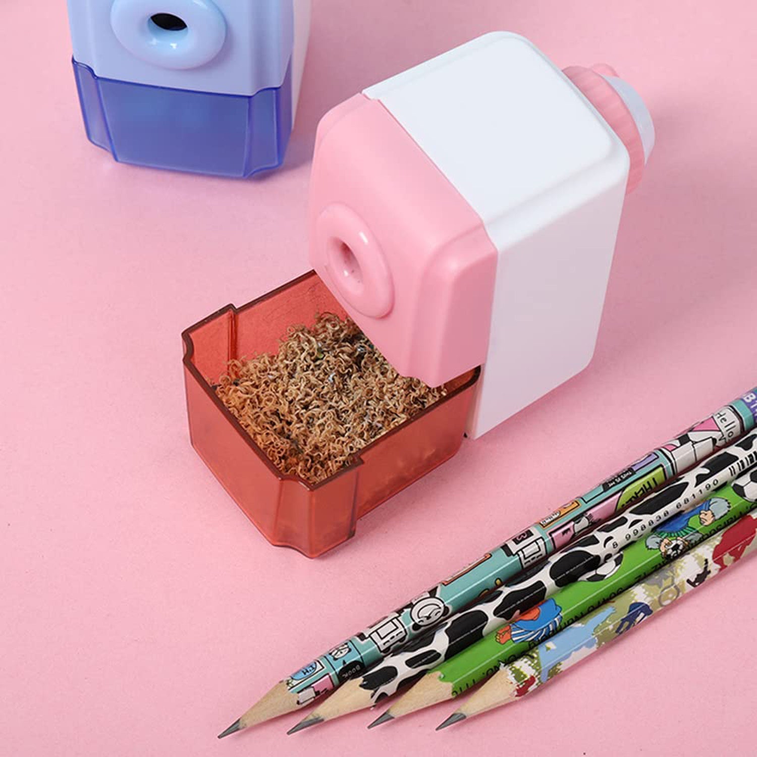 4169 Pen Pencil Sharpener | Simple Student Office Pencil Sharpener | Fashionable and Convenient Non-Slip Base Pencil Sharpener,Lightweight Manual Sharpener, Non-Slip Handle (1 Pc)