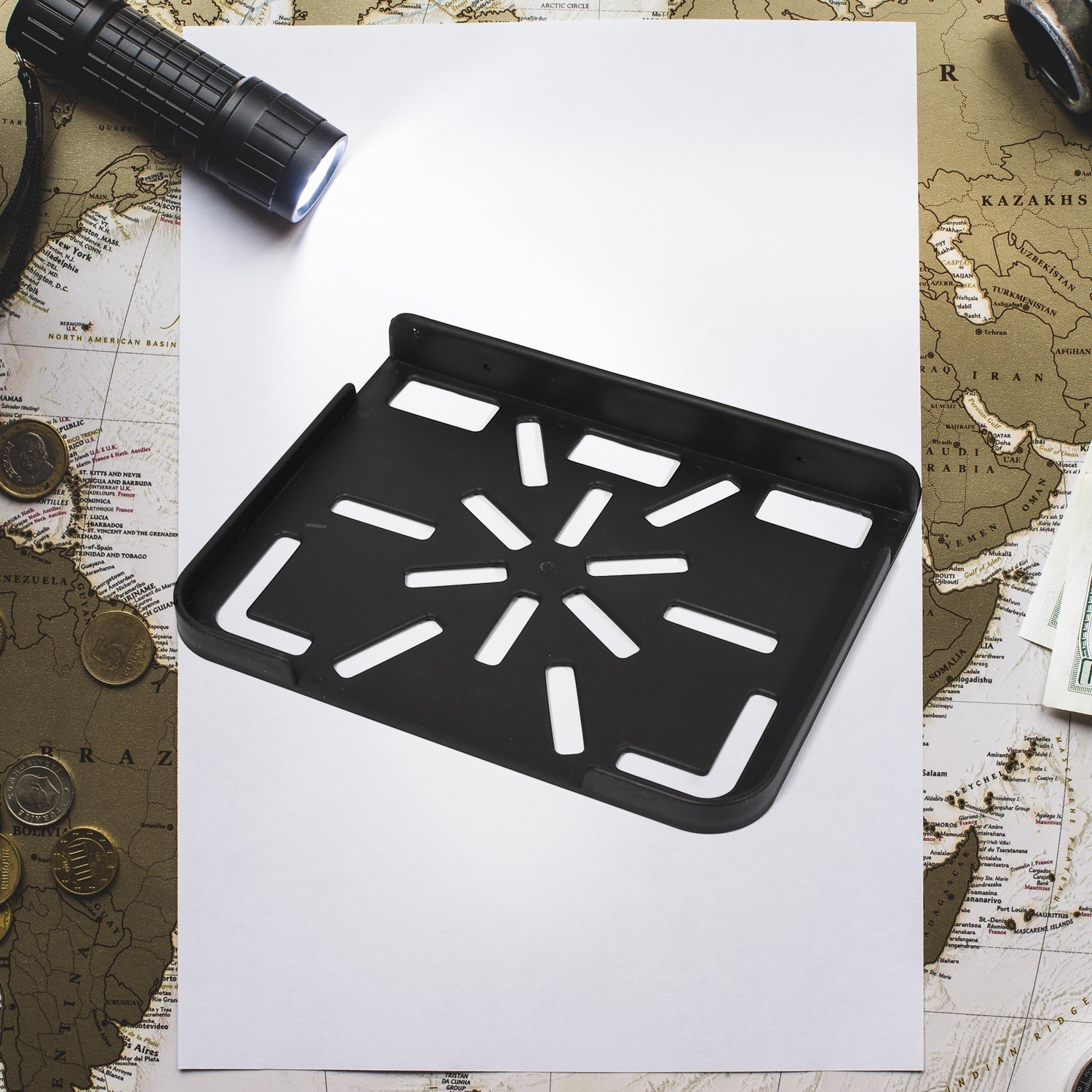 4754 Tv Setup Box Plastic Wall Mount Holder Hard Plastic Premium Quality Holder For Setup box , Dvd player & Other Device Using Stand