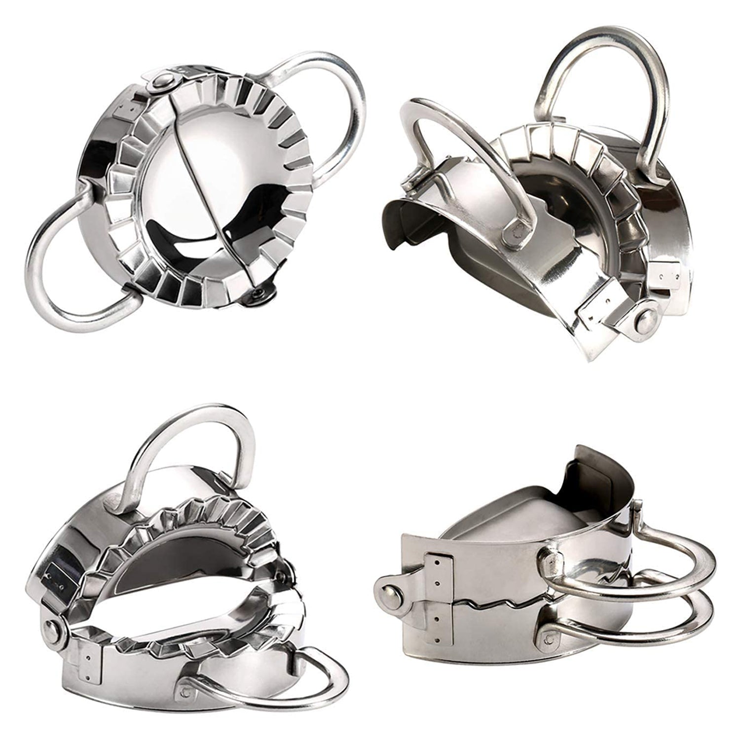 2219 Stainless Steel Dumpling Maker, Dough Cutter Pie Mold Tool.