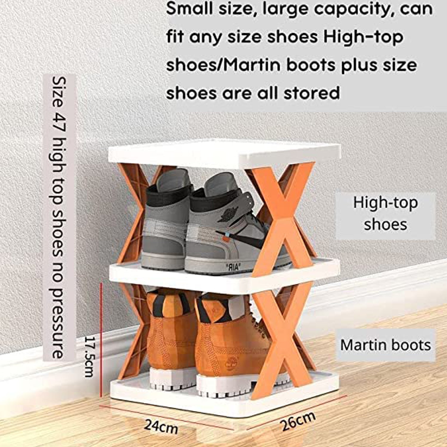 9054A 6 LAYER SHOE RACK DESIGN LIGHTWEIGHT ADJUSTABLE PLASTIC FOLDABLE SHOE CABINET STORAGE PORTABLE FOLDING SPACE SAVING SHOE ORGANIZER HOME AND OFFICE