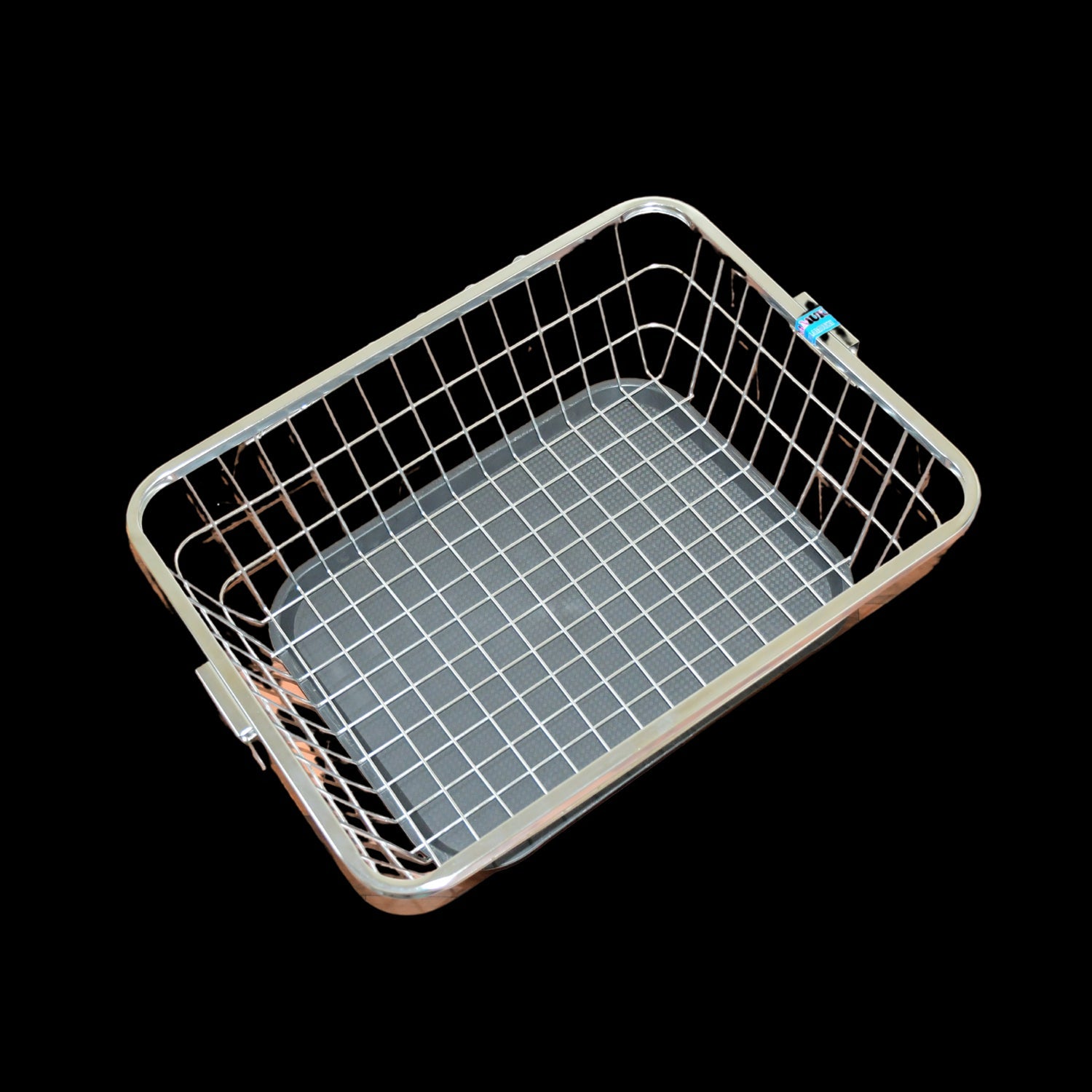 5853 Dish Drainer Rack With Drip Tray Stainless Steel Dish Drainer Rack with Drip Tray, Utensil Drying Stand for Kitchen Plate Rack Bartan Basket for Kitchen Utensils/Dish Drying Rack with Drainer/Bartan Basket/Plate Stand ( 57 x 45 x 19 cm)